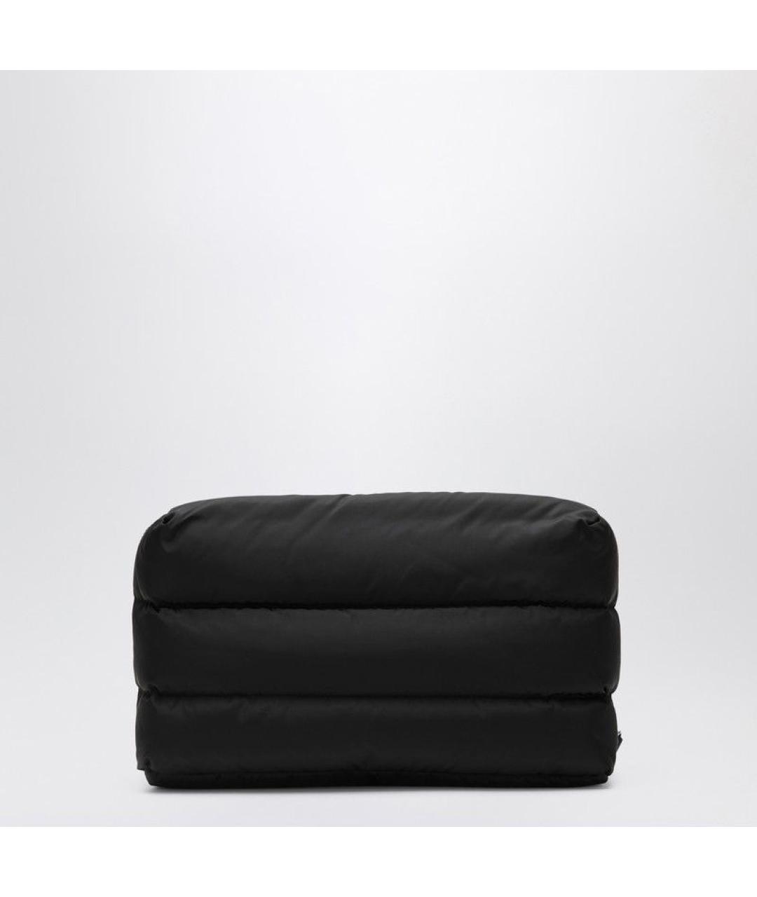 MONCLER Черная кожаная сумка с короткими ручками, фото 2