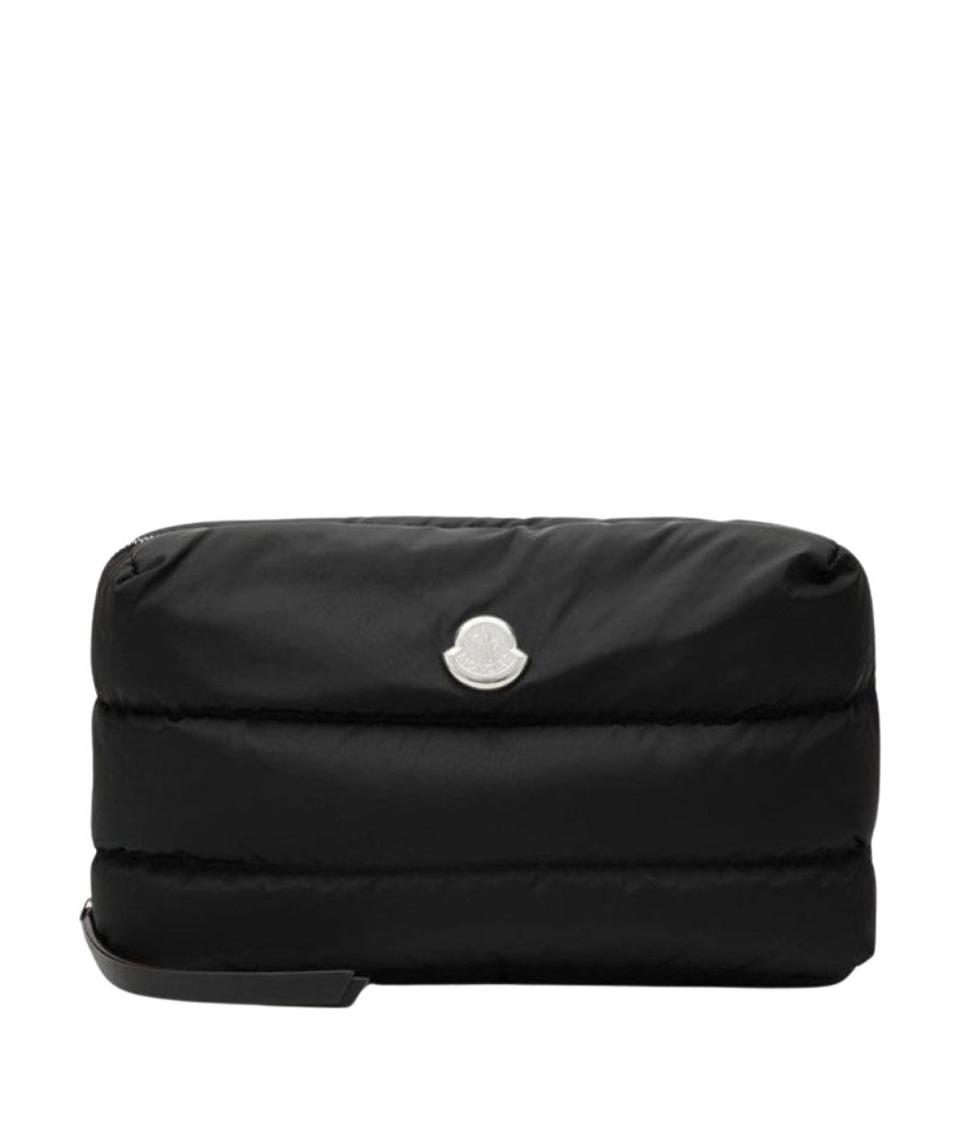 MONCLER Черная кожаная сумка с короткими ручками, фото 1