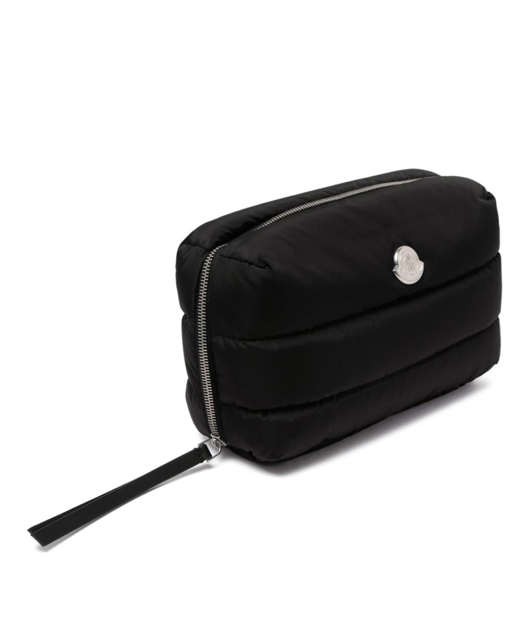MONCLER Черная кожаная сумка с короткими ручками, фото 3