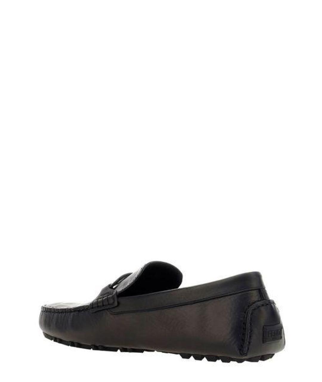 FENDI Черные кожаные лоферы, фото 3