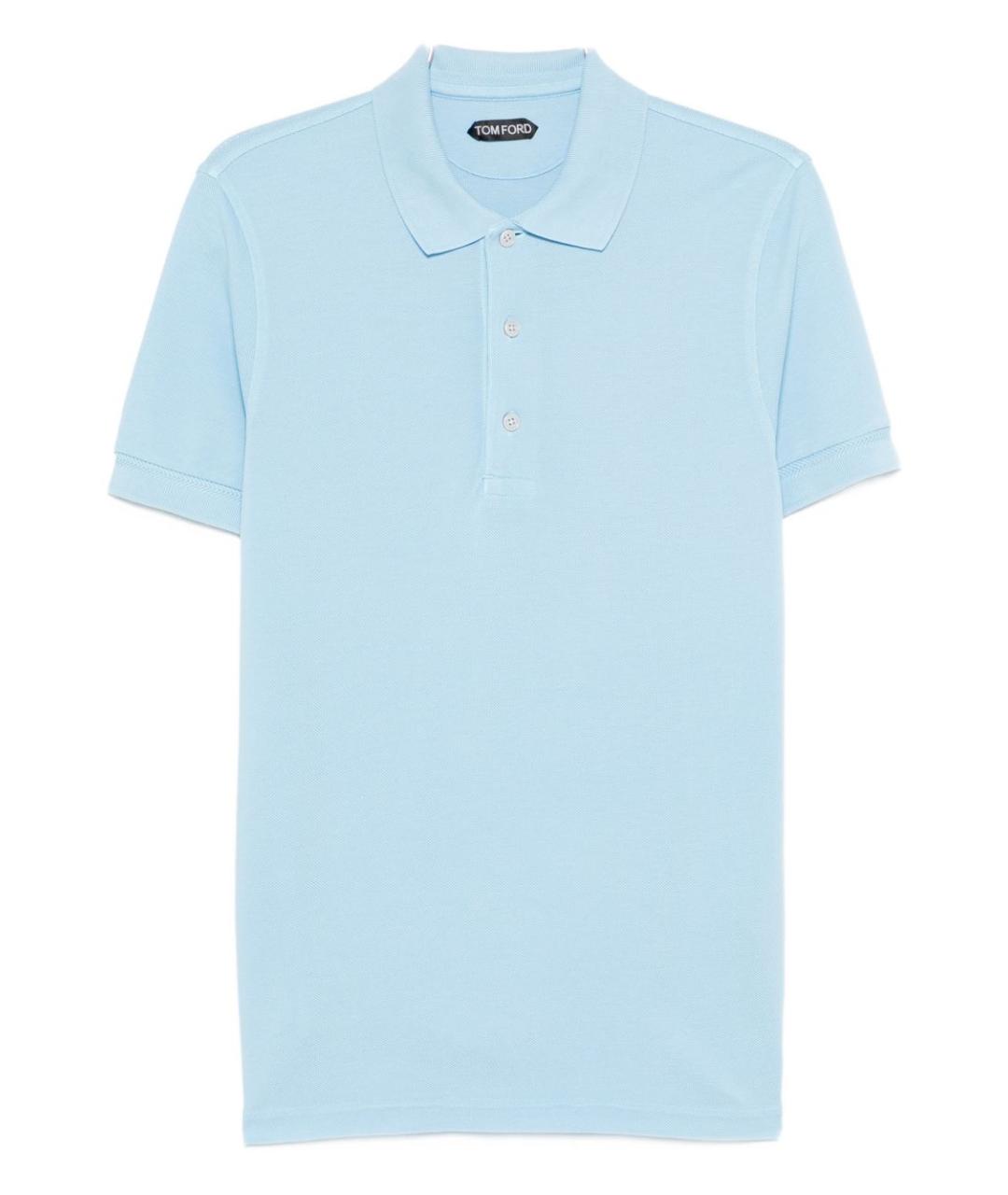 TOM FORD Голубая хлопковая футболка, фото 1