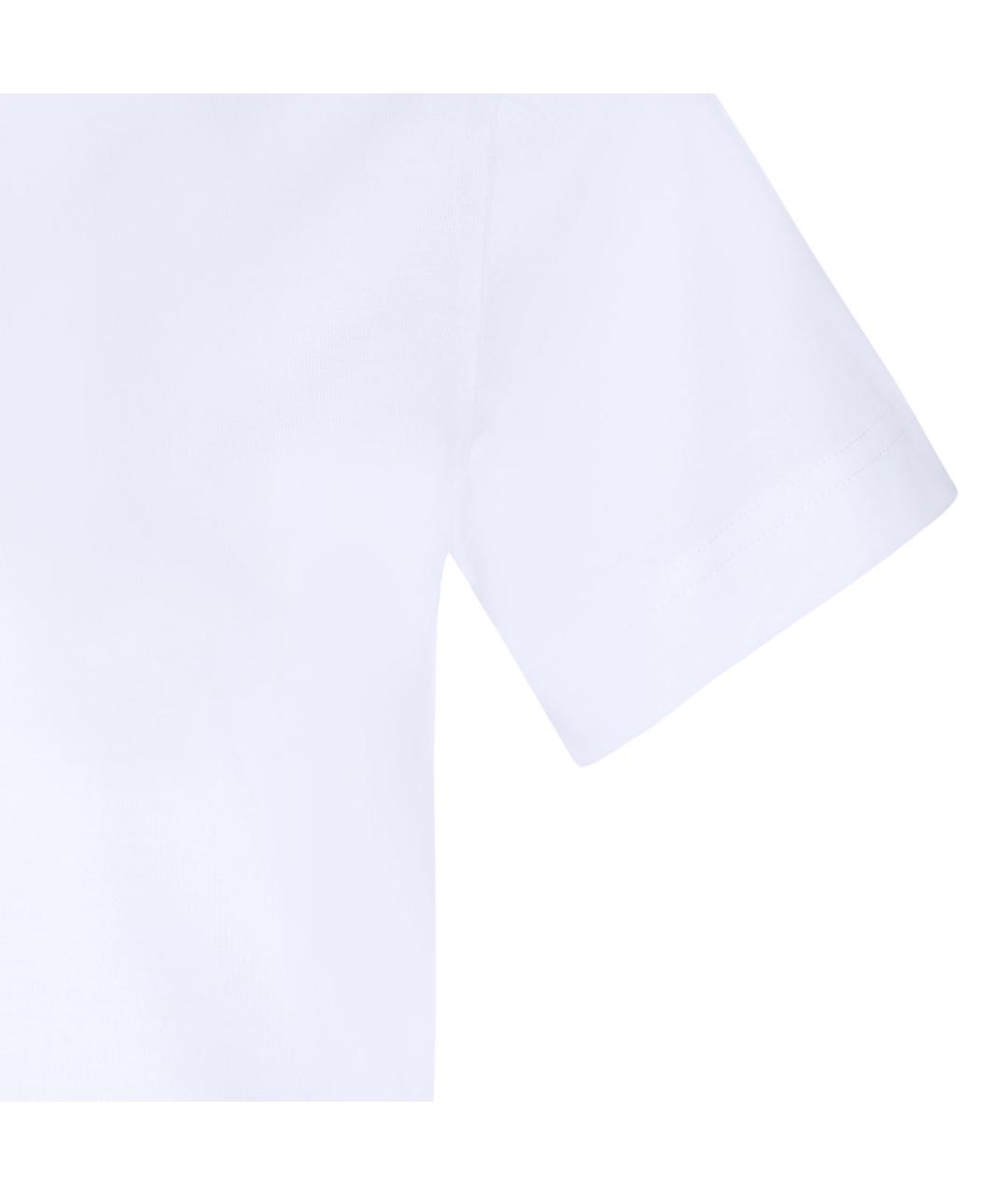 MONCLER Белая хлопковая футболка, фото 4