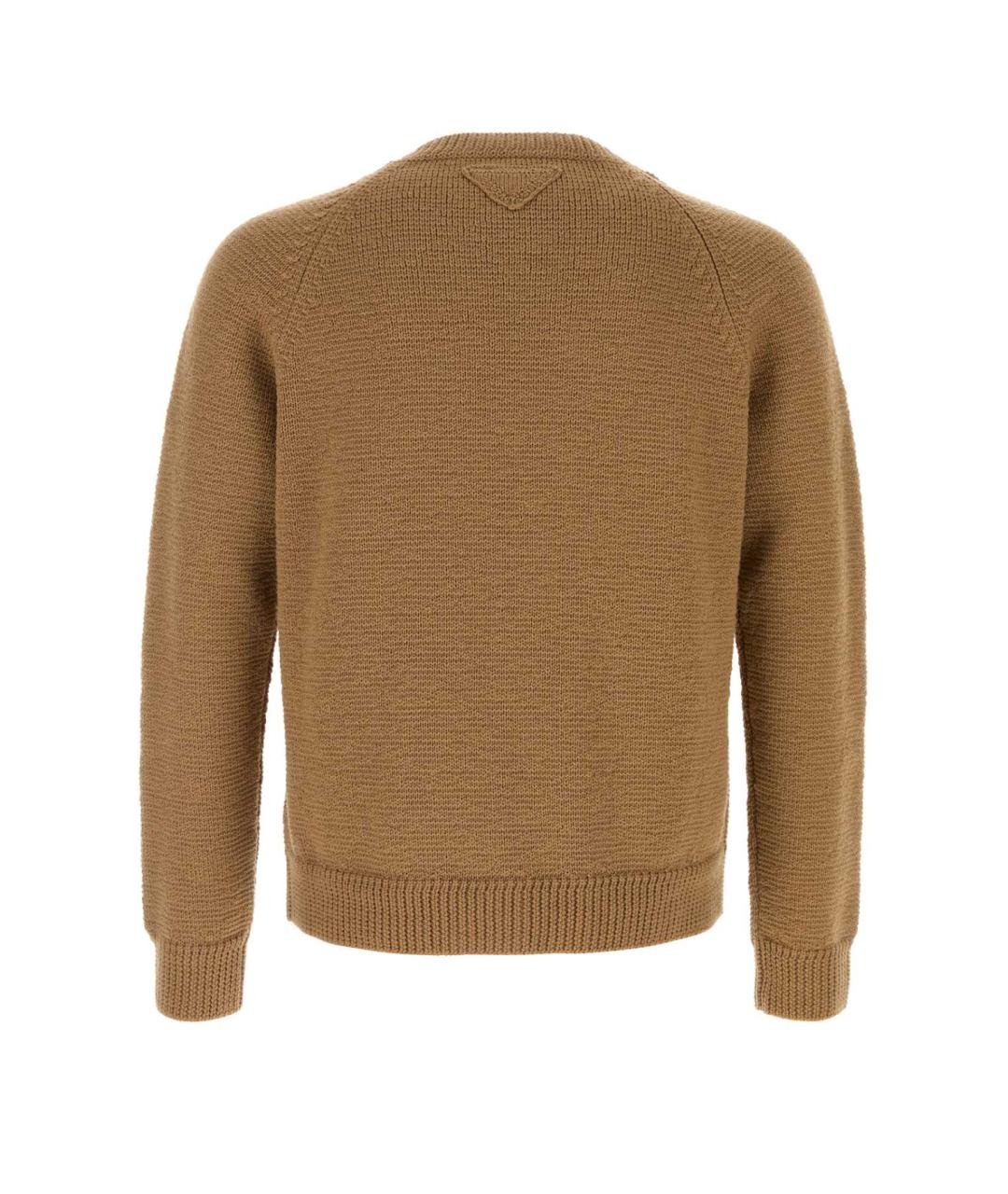 PRADA Бежевый шерстяной джемпер / свитер, фото 2