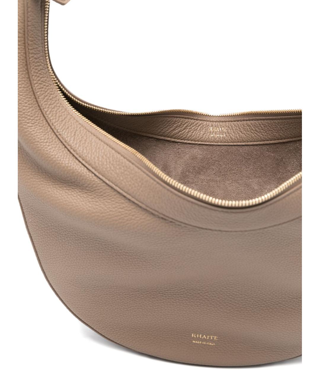 KHAITE Бежевая кожаная сумка через плечо, фото 2
