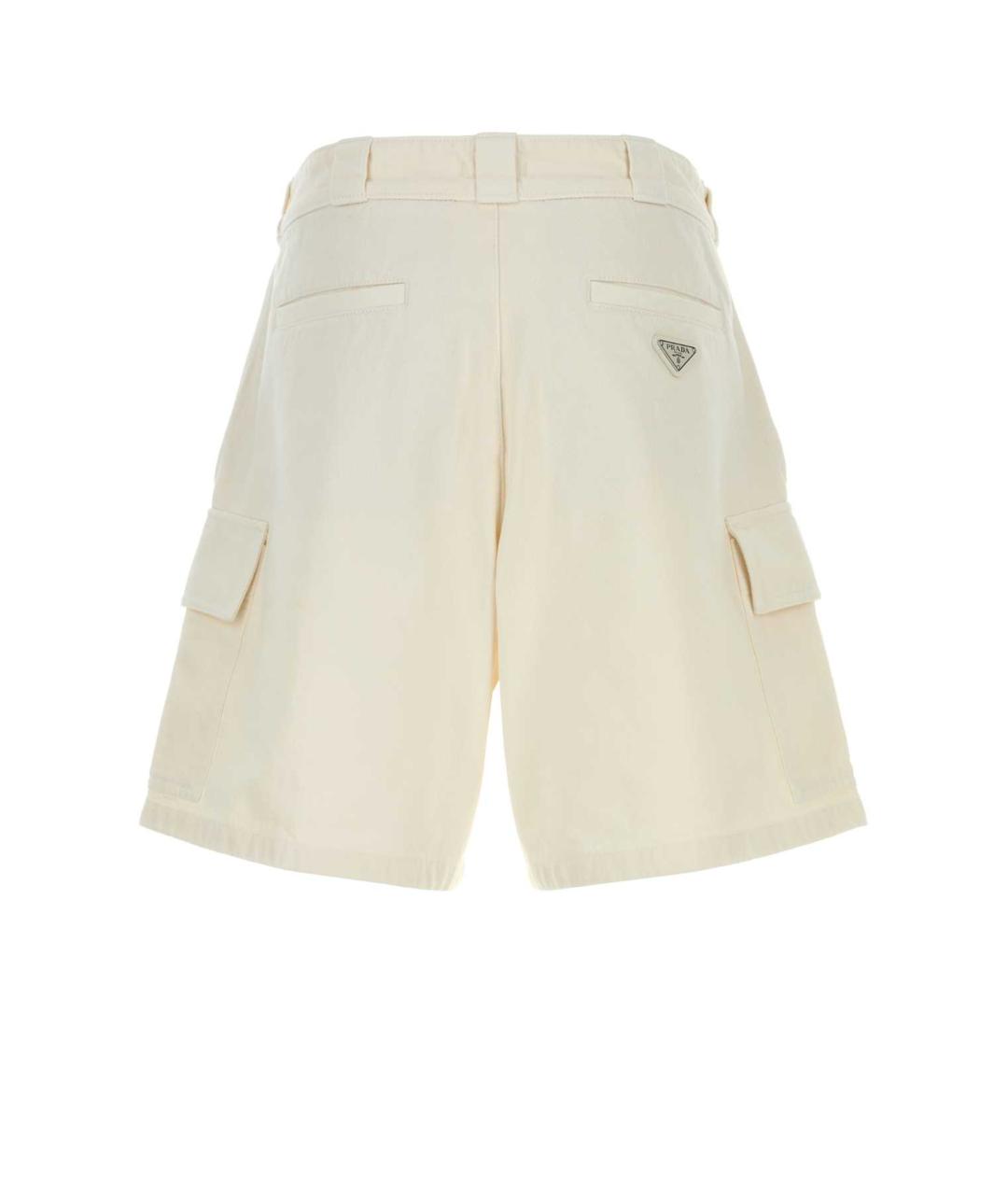 PRADA Белые хлопковые шорты, фото 2