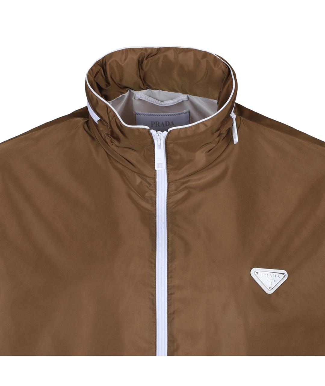 PRADA Коричневая полиамидовая куртка, фото 3