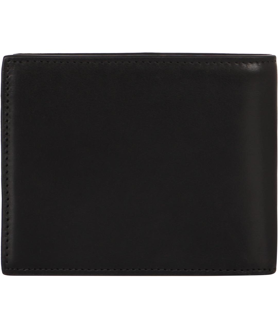 DOLCE&GABBANA Черный кожаный кошелек, фото 2