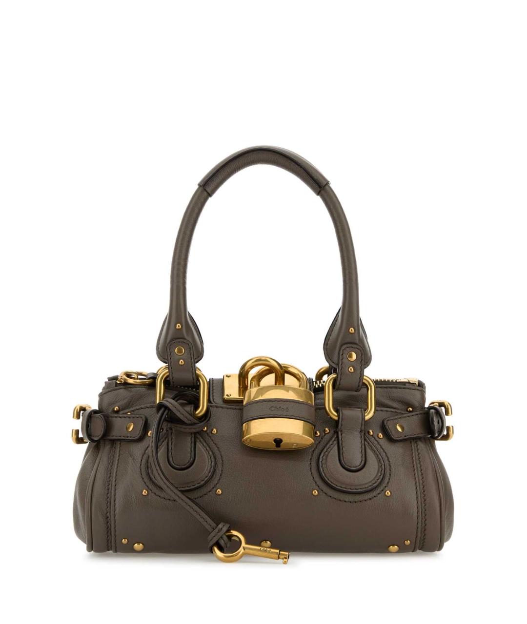 CHLOE Коричневая кожаная сумка с короткими ручками, фото 1