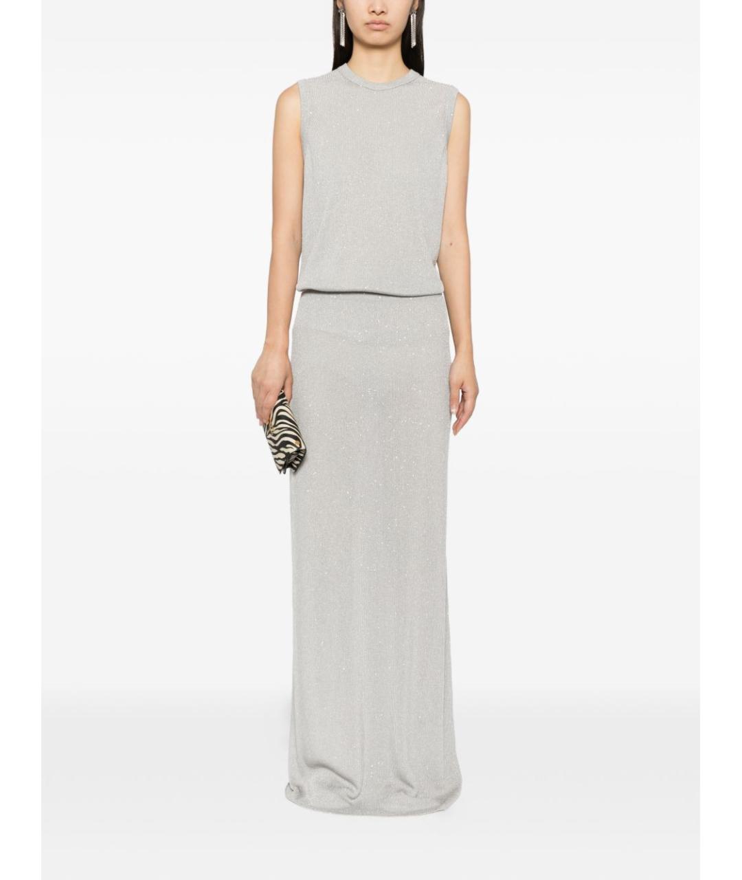 TOM FORD Серебряная хлопковая майка, фото 4