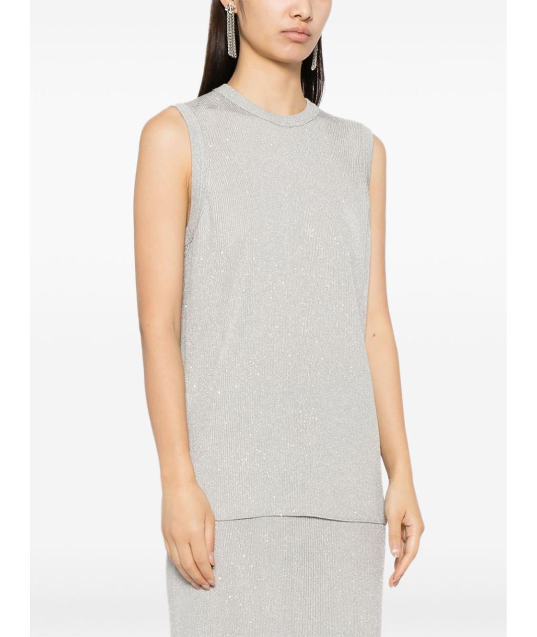 TOM FORD Серебряная хлопковая майка, фото 5