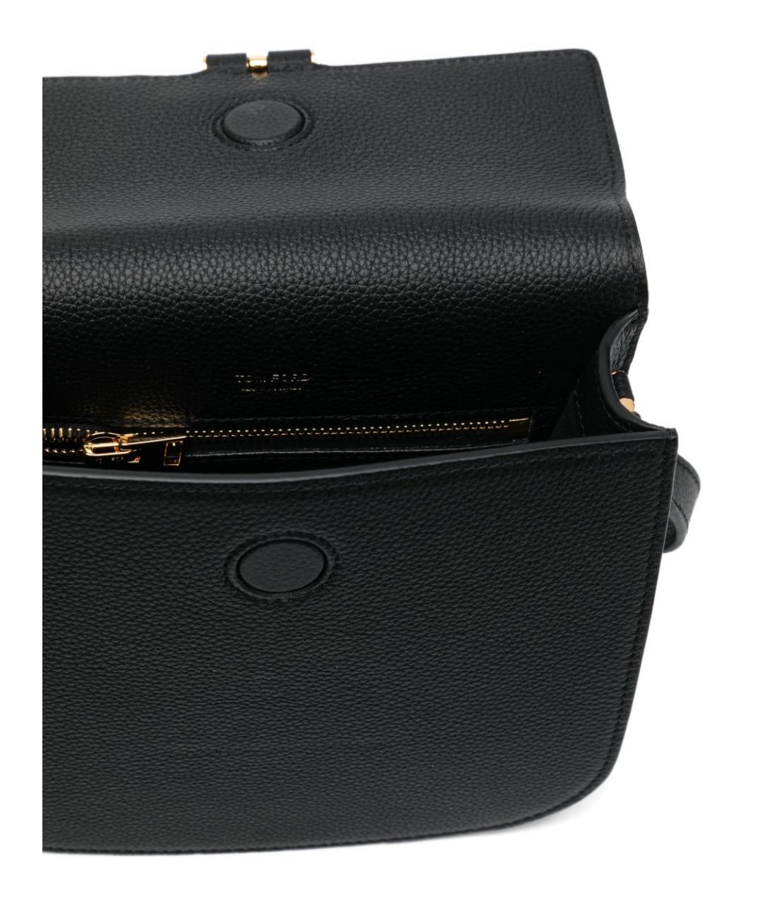 TOM FORD Черная кожаная сумка через плечо, фото 3