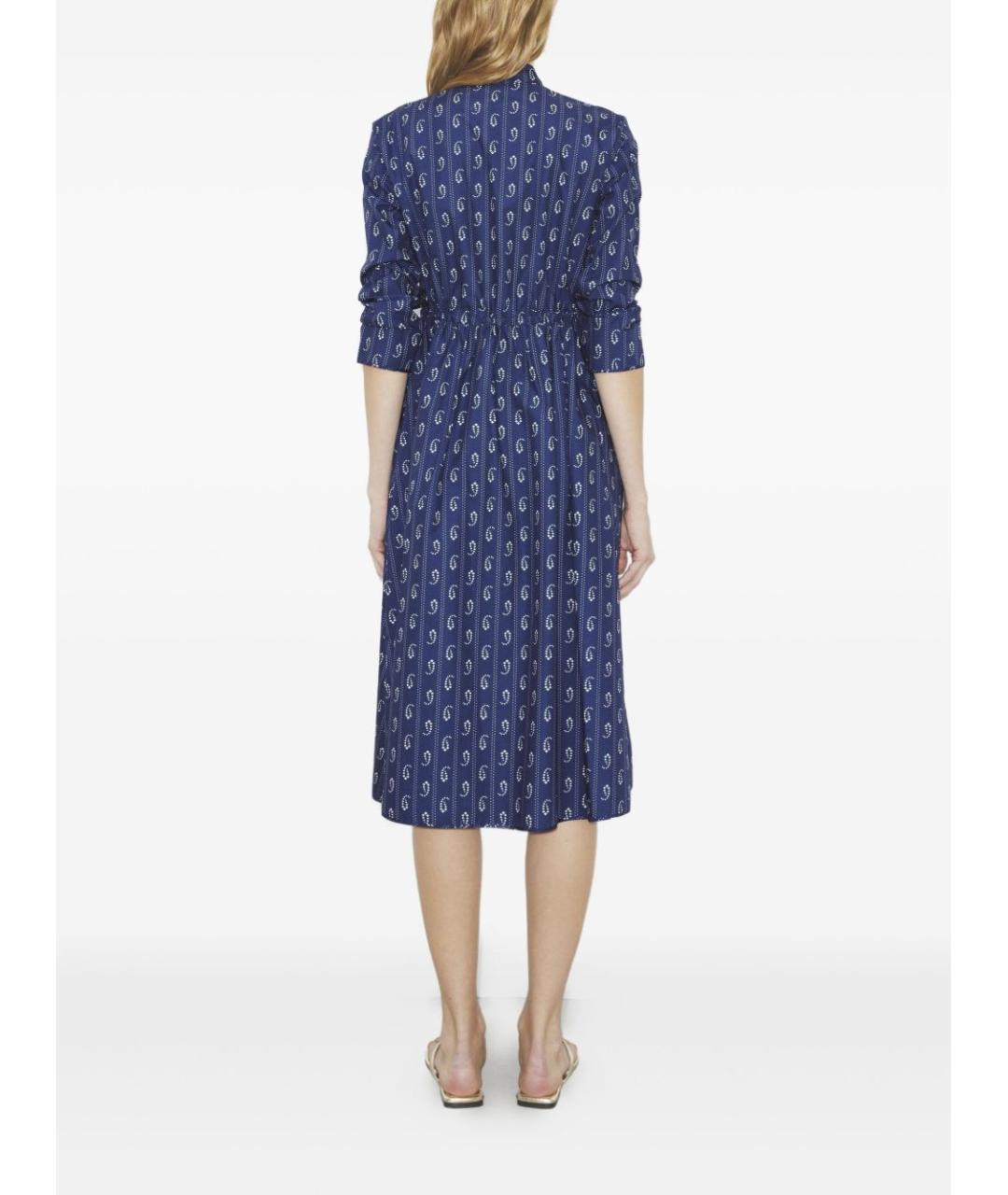 TORY BURCH Синее хлопковое повседневное платье, фото 3