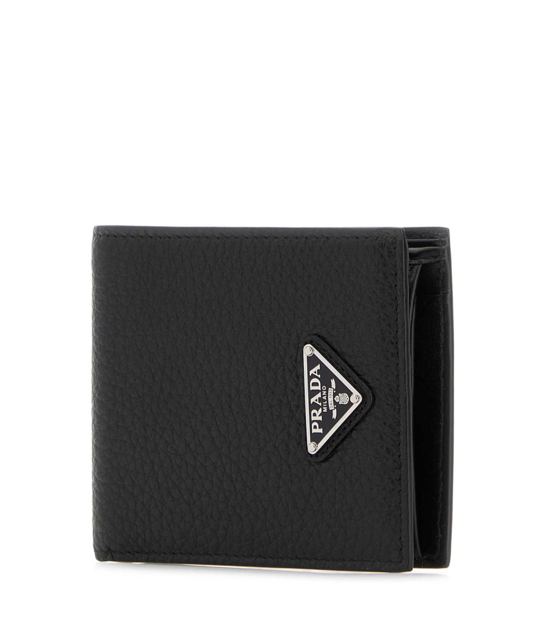 PRADA Черный кожаный кошелек, фото 2