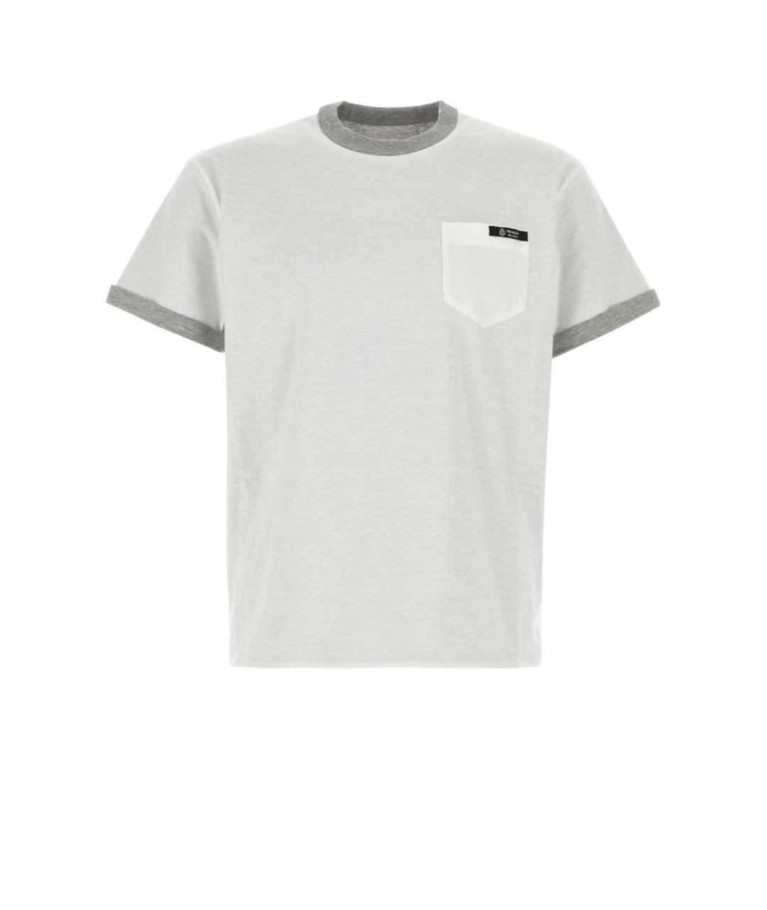 PRADA Белая хлопковая футболка, фото 1