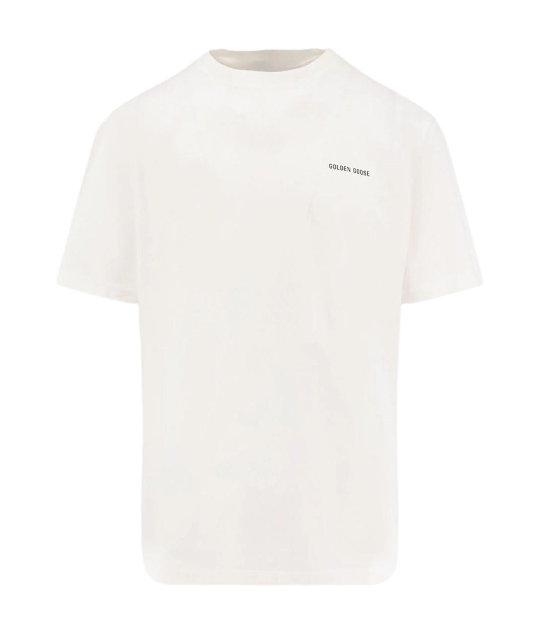 GOLDEN GOOSE DELUXE BRAND Белая хлопковая футболка, фото 1