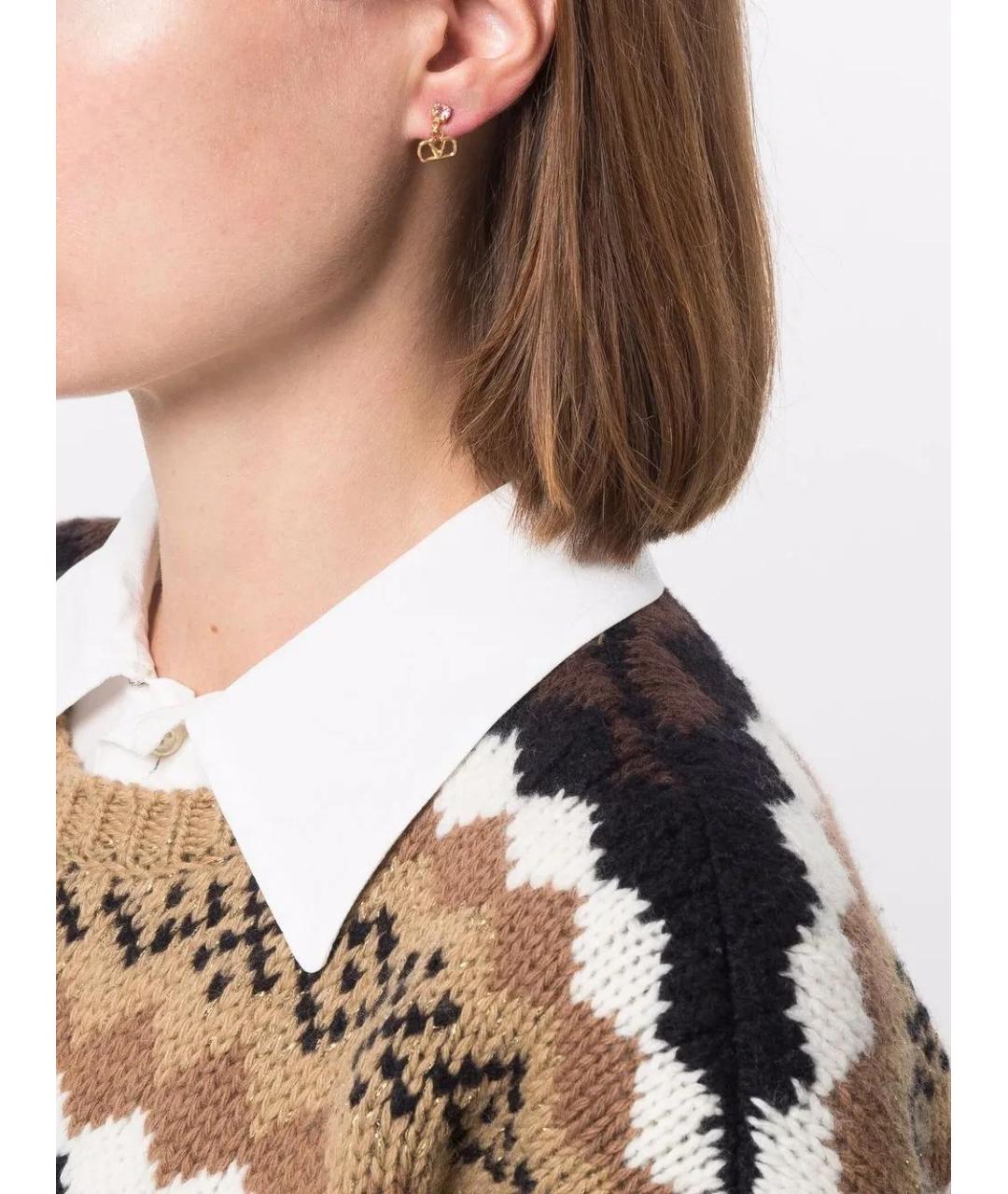 VALENTINO Золотые металлические серьги, фото 2