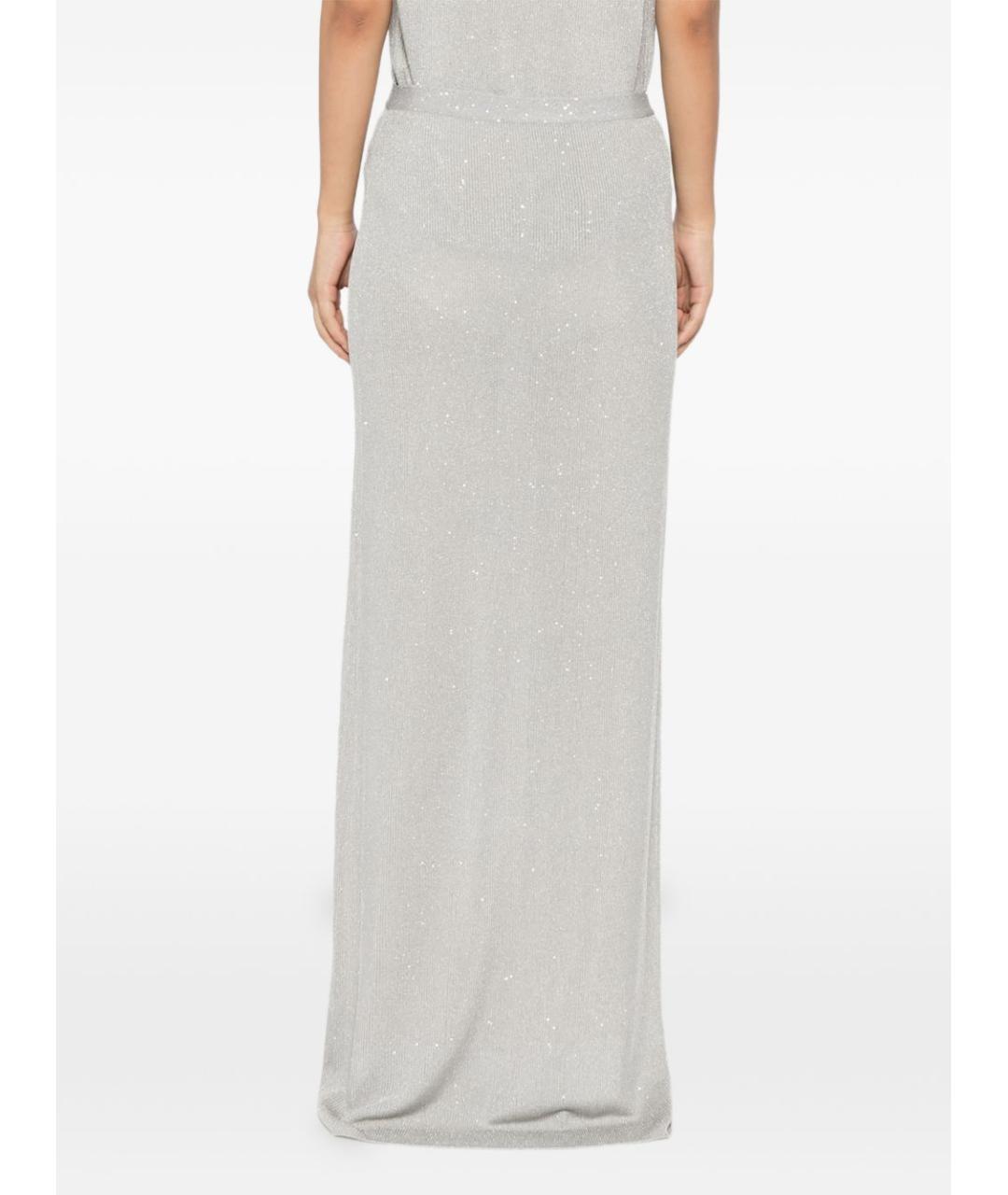 TOM FORD Серебряная юбка макси, фото 5