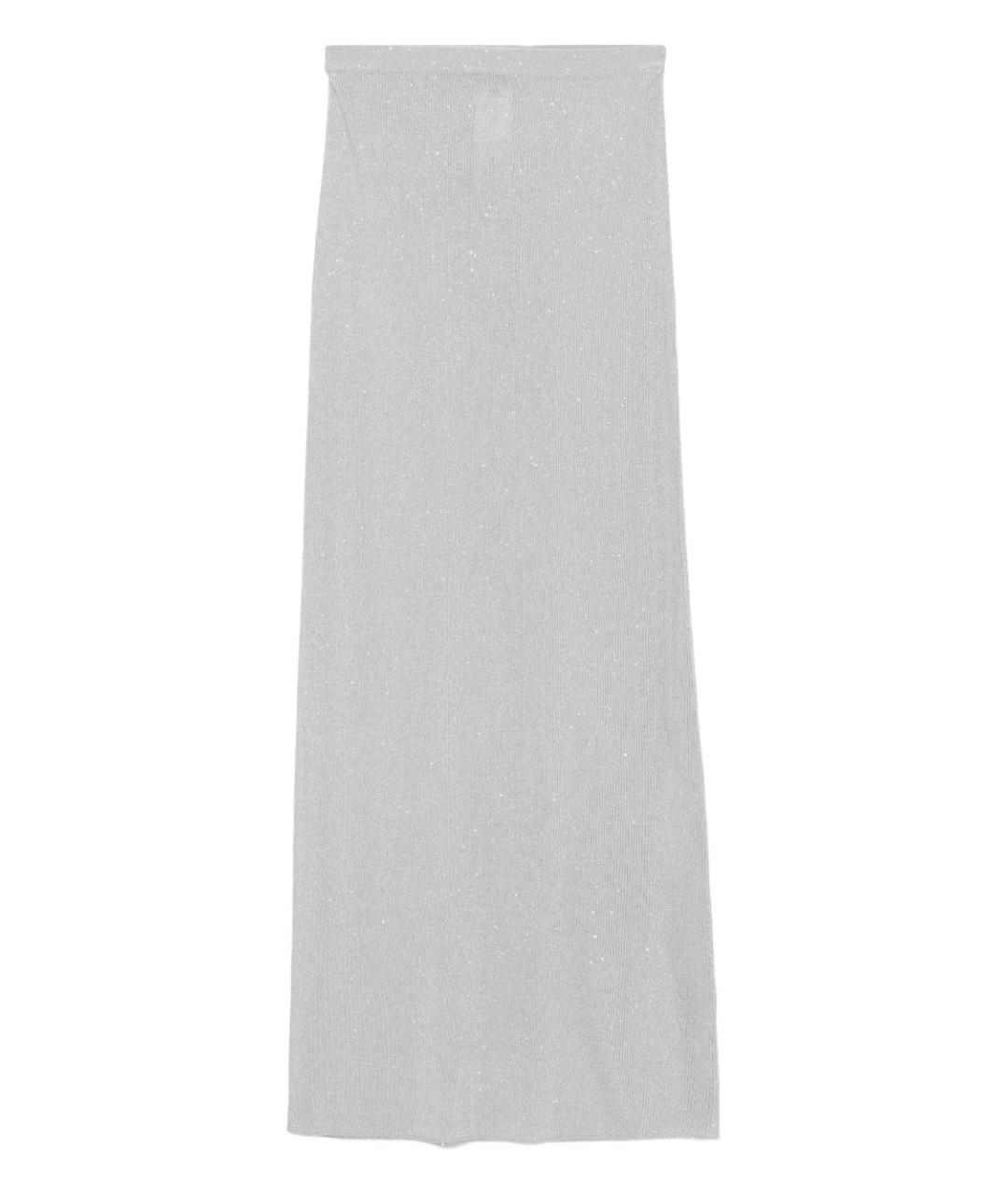 TOM FORD Серебряная юбка макси, фото 1