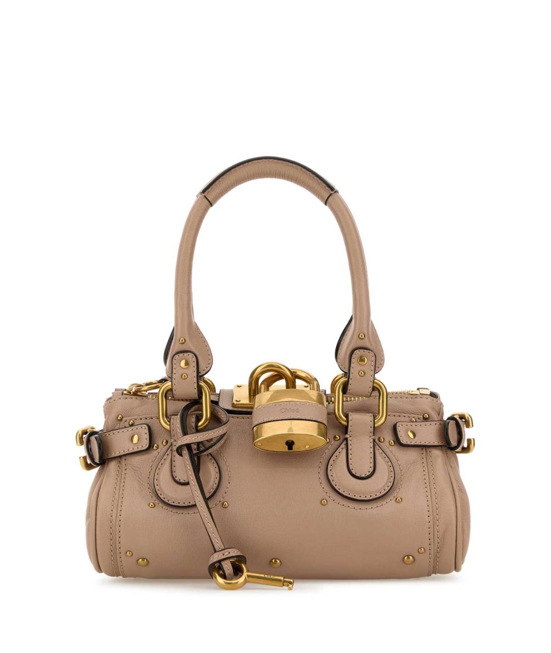 CHLOE Бежевая кожаная сумка с короткими ручками, фото 1
