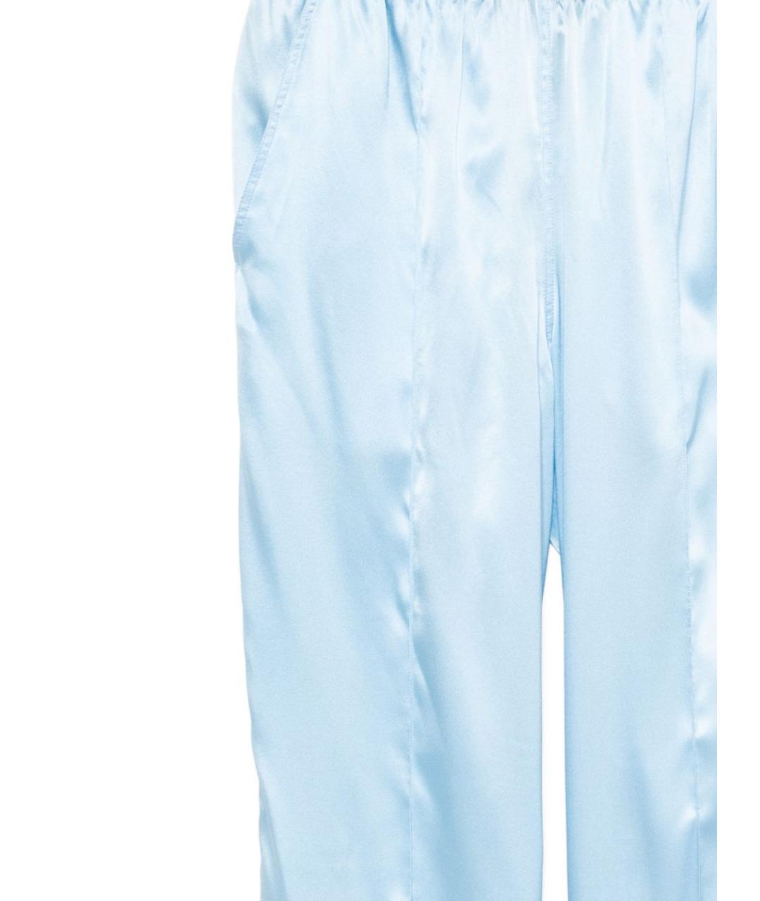 TOM FORD Синие шелковые прямые брюки, фото 3