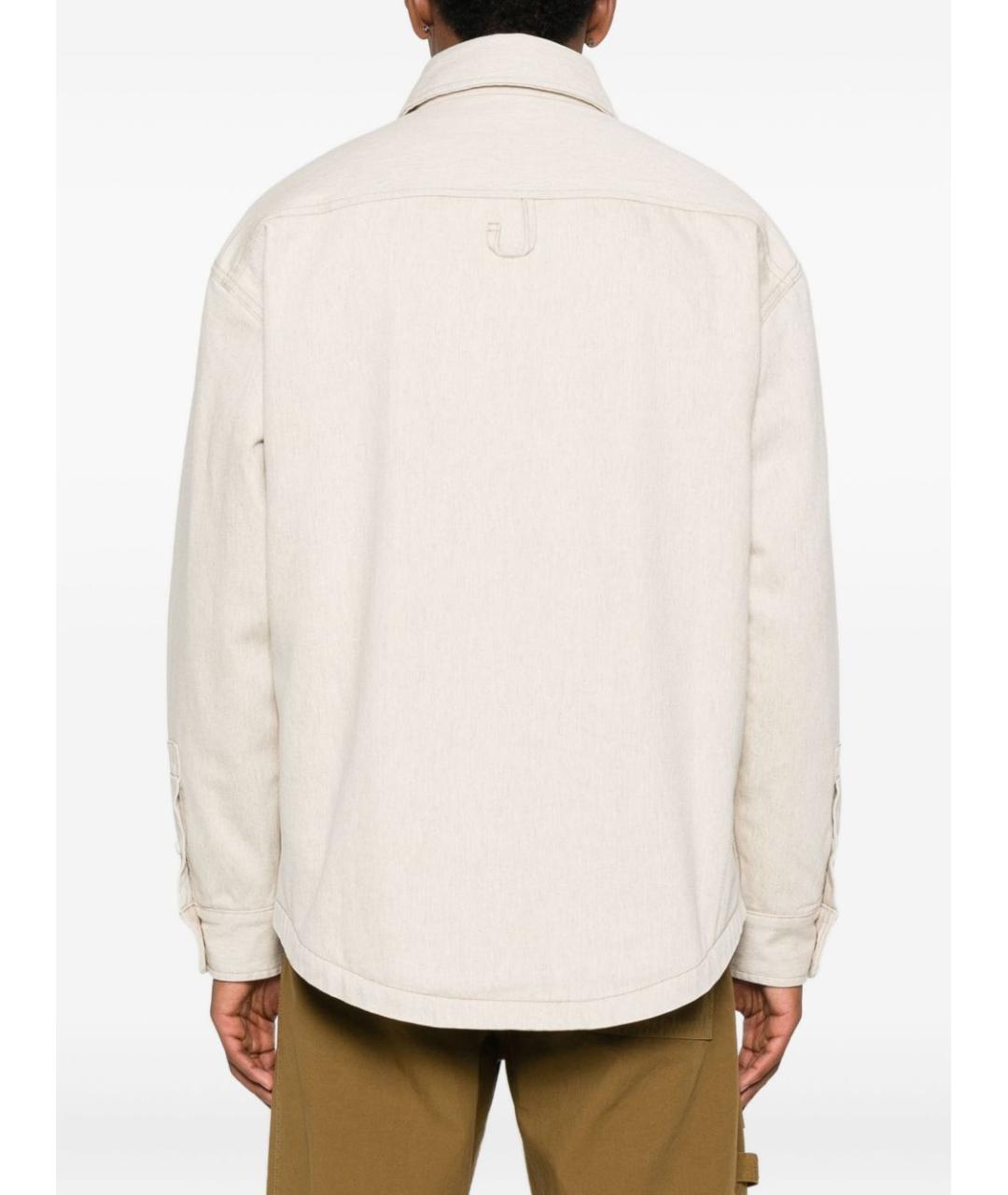 JACQUEMUS Бежевая хлопковая кэжуал рубашка, фото 2