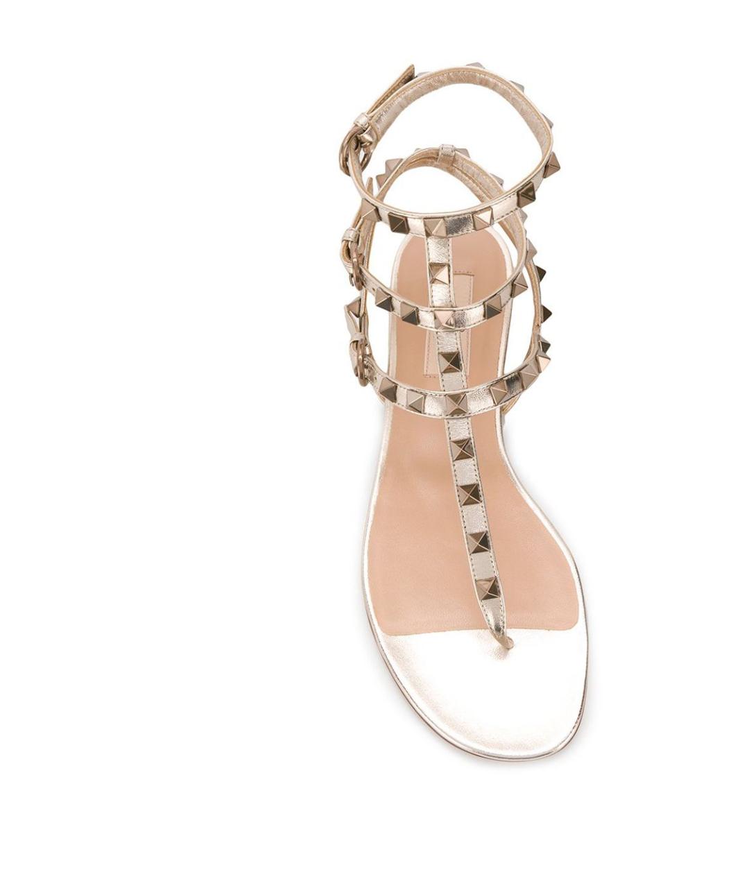 VALENTINO Серебряные кожаные сандалии, фото 4