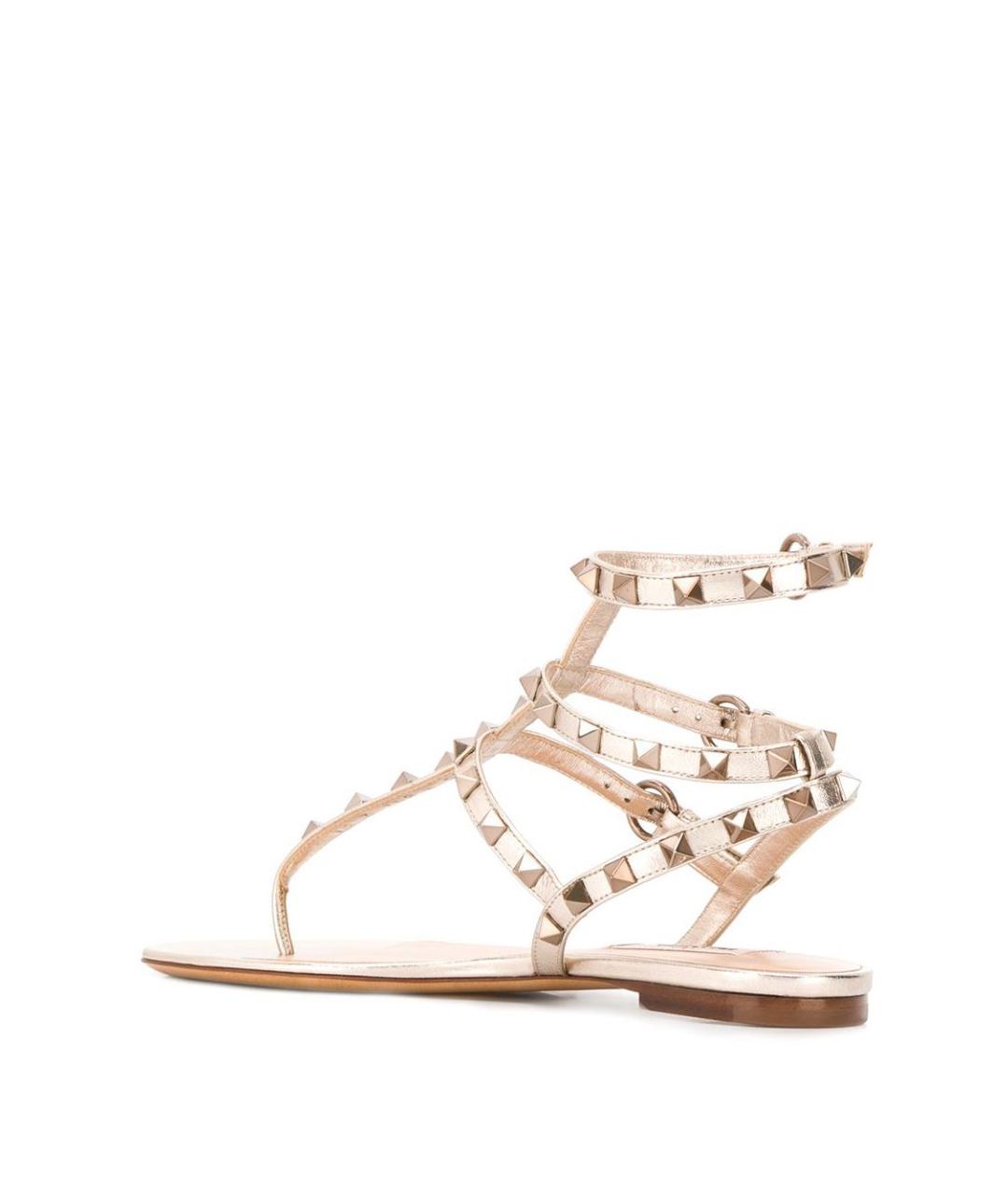 VALENTINO Серебряные кожаные сандалии, фото 3