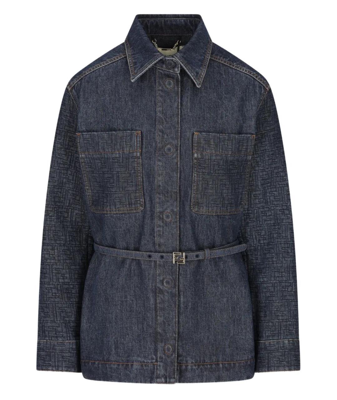 FENDI Синяя хлопковая куртка, фото 1