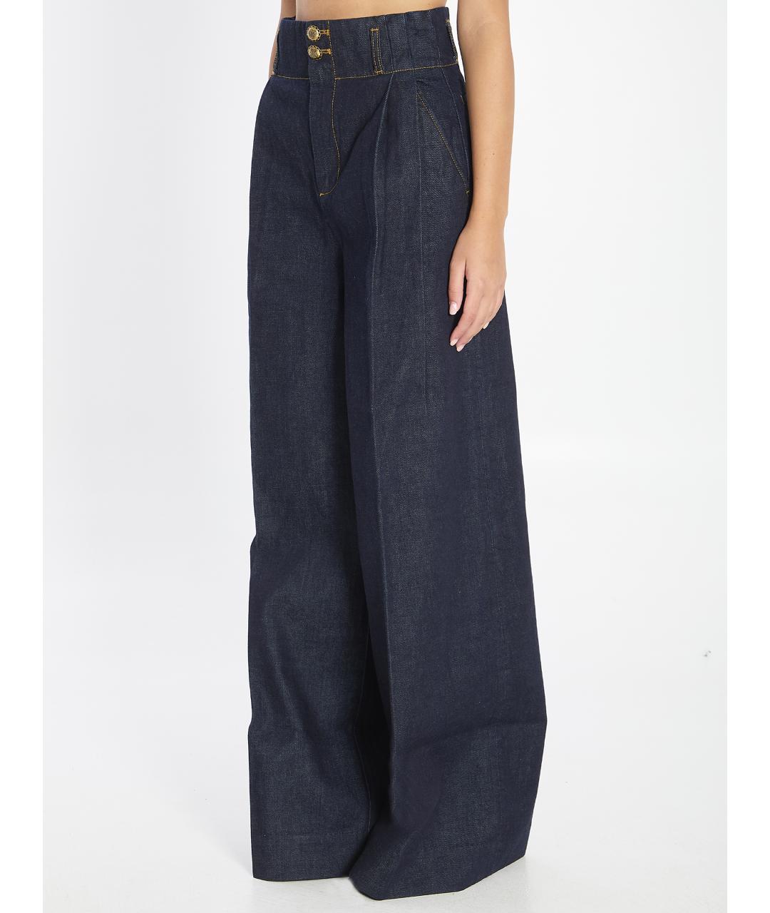 ZIMMERMANN Синие хлопковые прямые джинсы, фото 3