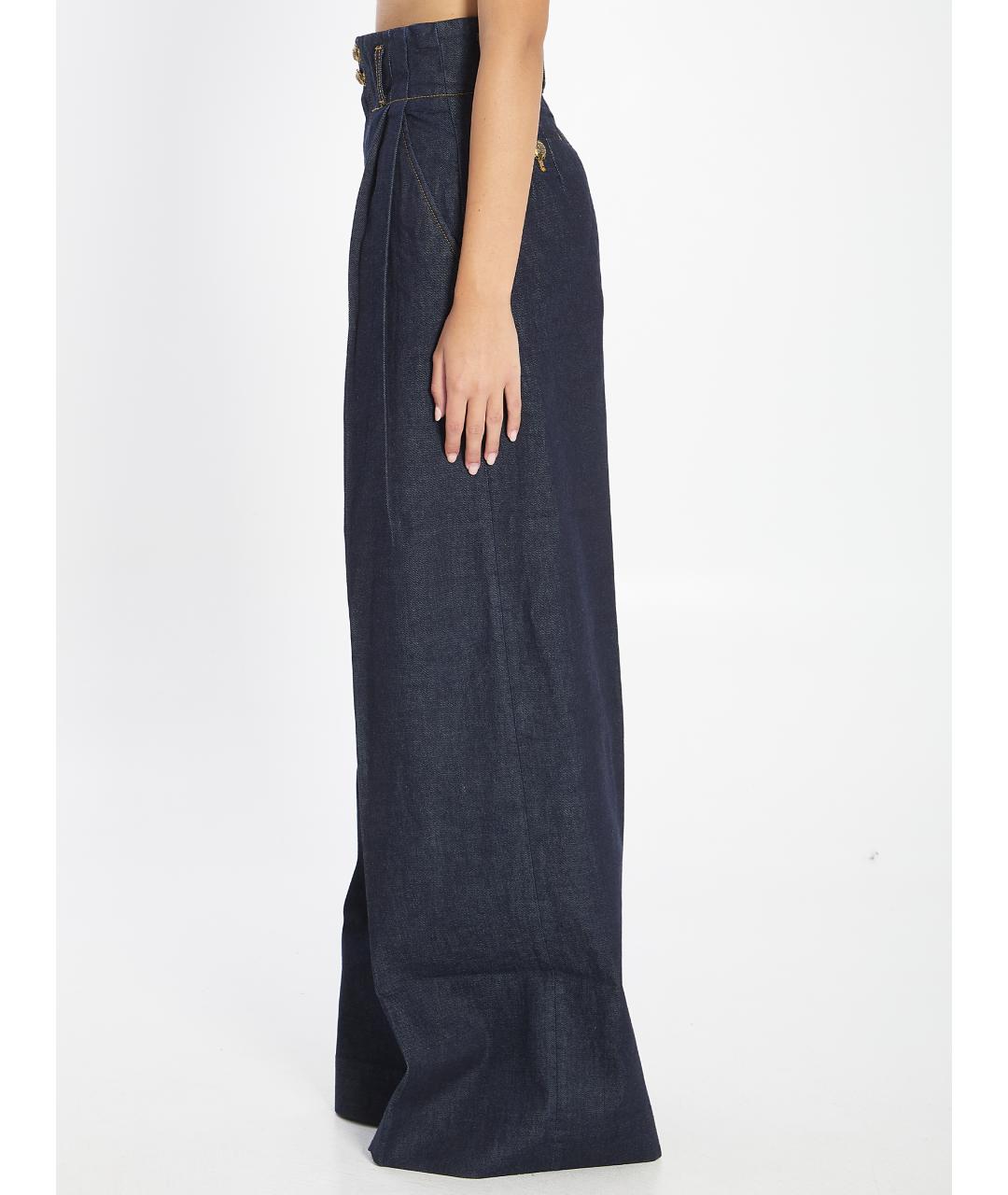 ZIMMERMANN Синие хлопковые прямые джинсы, фото 4