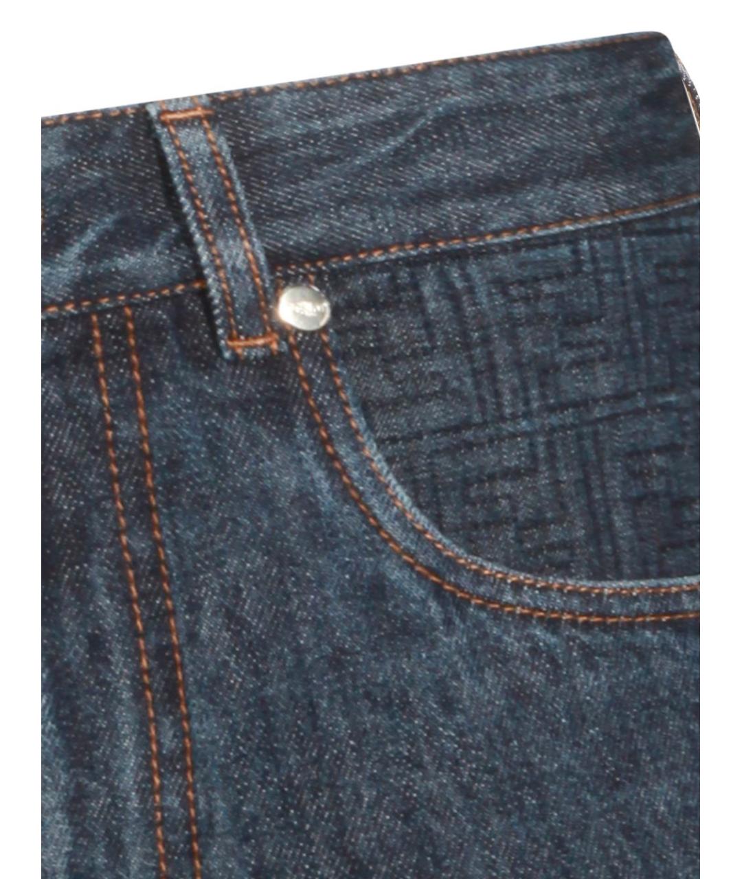 FENDI Синие хлопковые шорты, фото 3