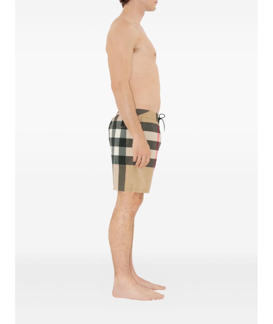 BURBERRY Бежевые полиэстеровые плавки, фото 4