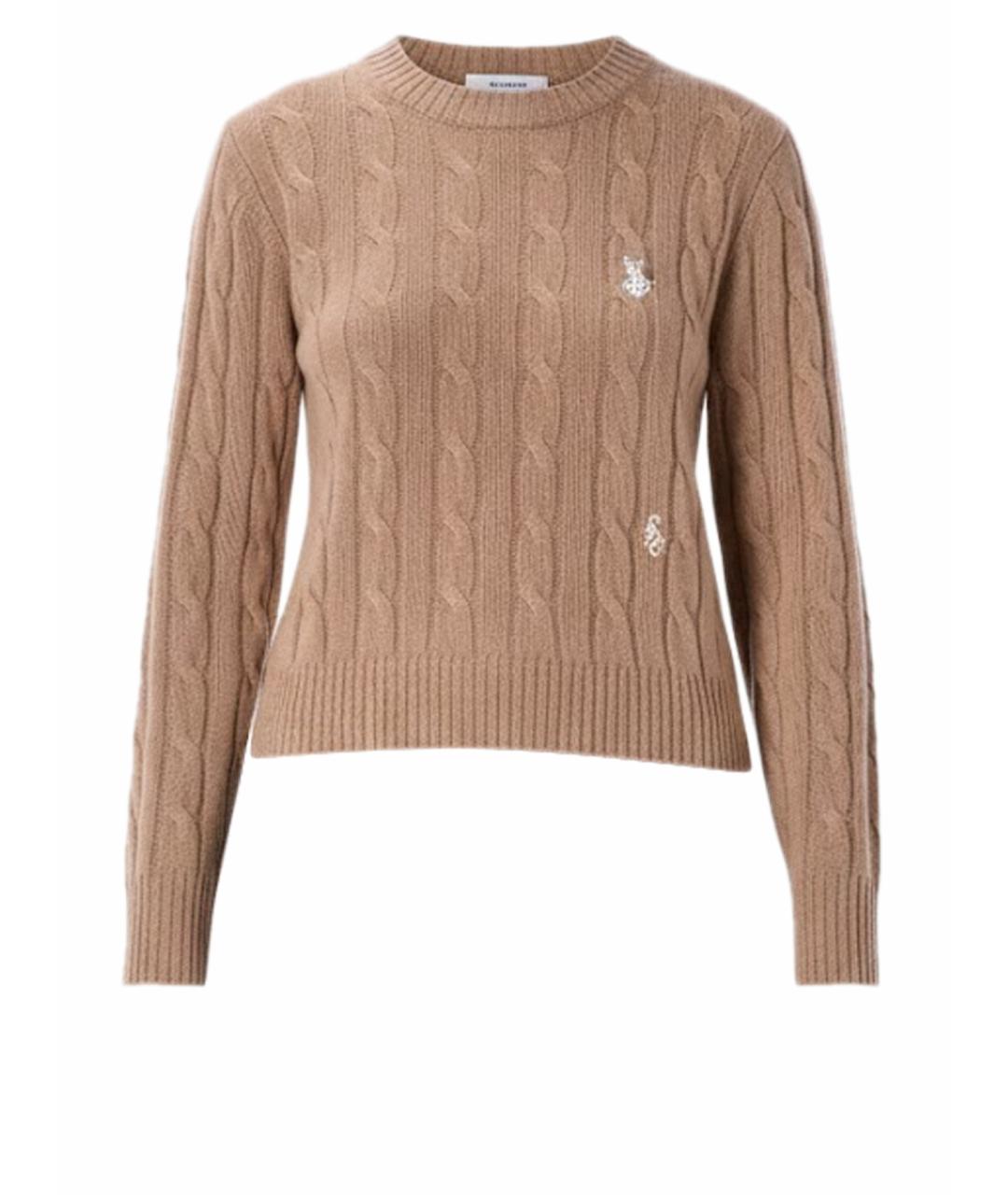 SPORTY AND RICH Бежевый кашемировый джемпер / свитер, фото 1