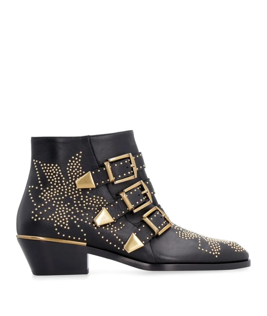 CHLOE Черные кожаные ботинки, фото 1