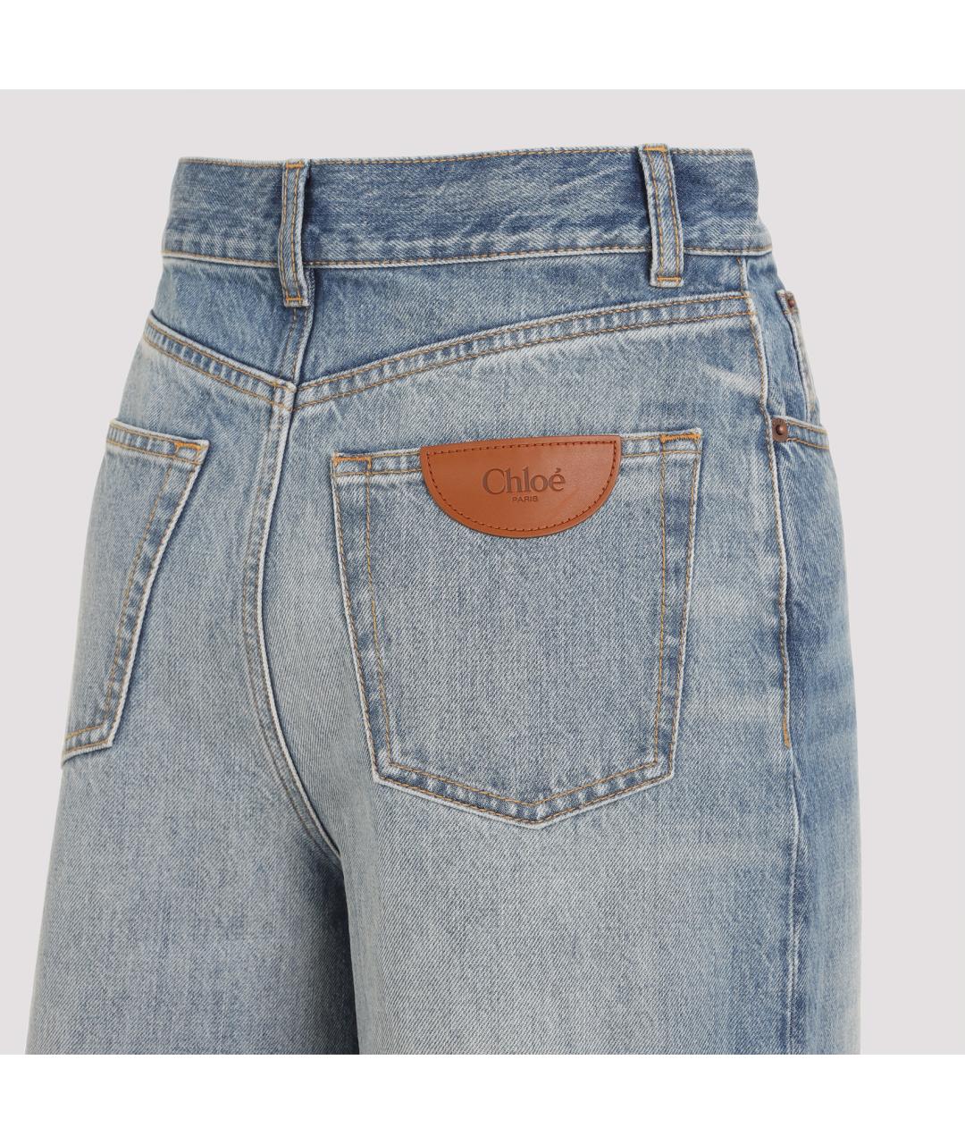 CHLOE Синие хлопковые прямые джинсы, фото 5