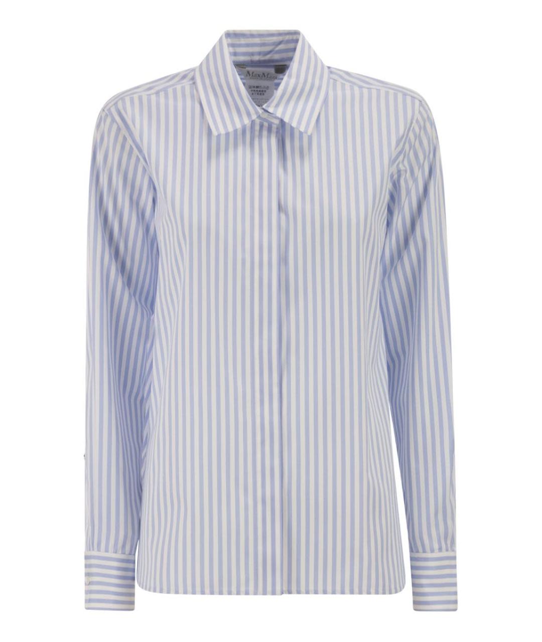 MAX MARA Голубая хлопковая рубашка, фото 1