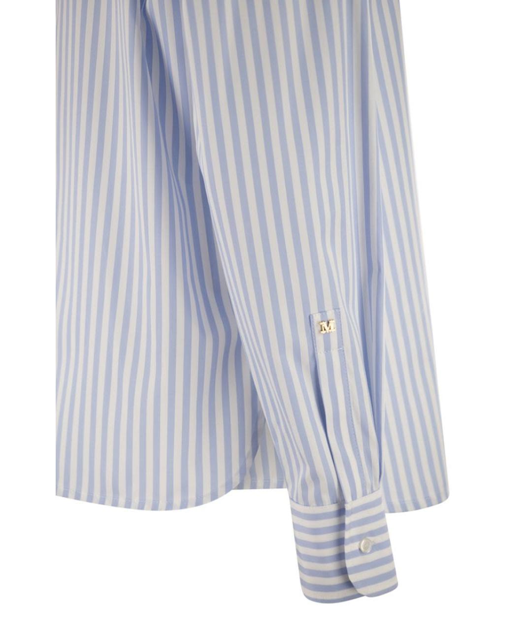 MAX MARA Голубая хлопковая рубашка, фото 4