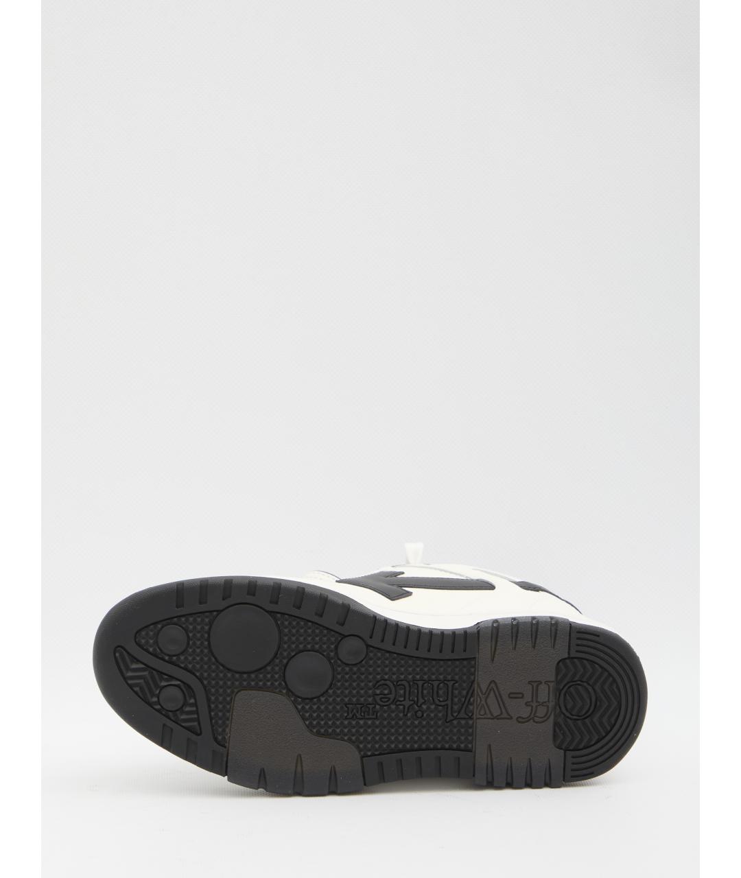 OFF-WHITE Белые кожаные низкие кроссовки / кеды, фото 4