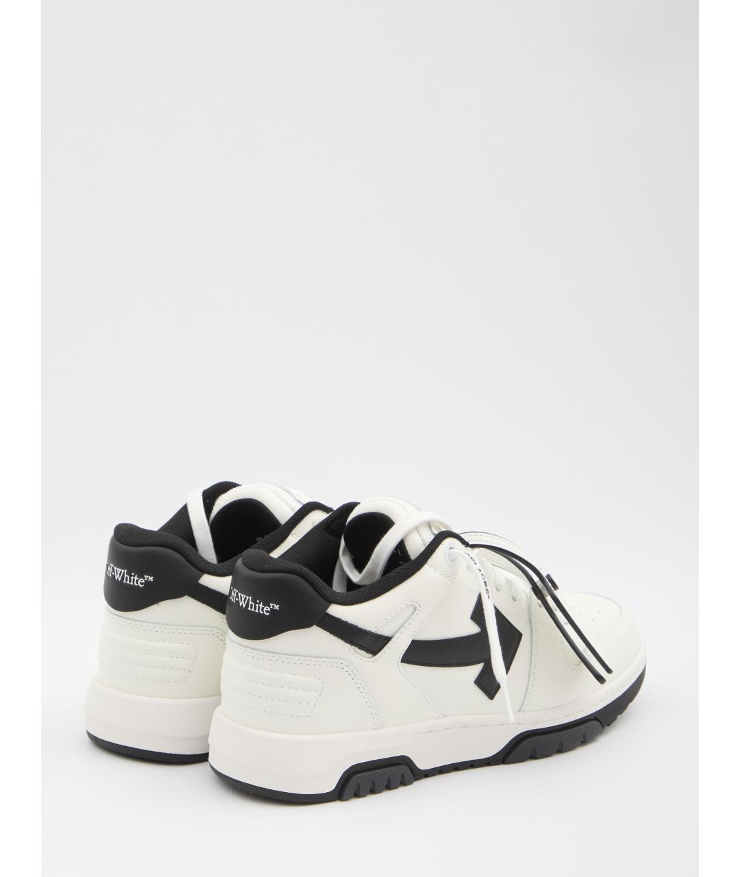 OFF-WHITE Белые кожаные низкие кроссовки / кеды, фото 3