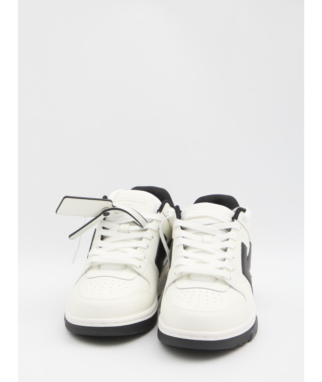 OFF-WHITE Белые кожаные низкие кроссовки / кеды, фото 5