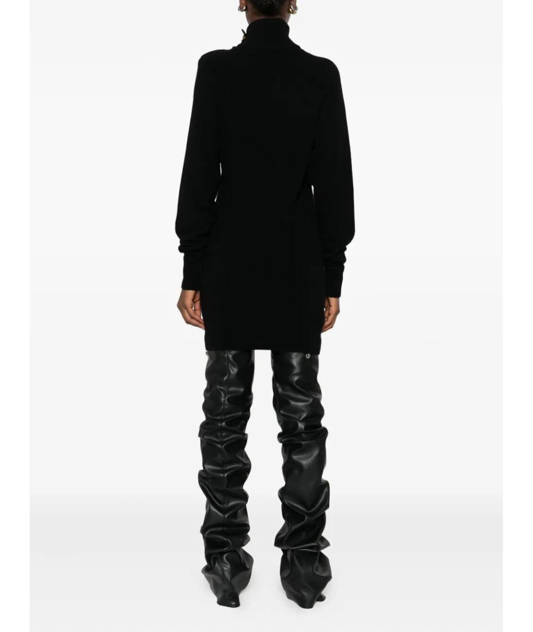 BALMAIN Черное кашемировое повседневное платье, фото 3