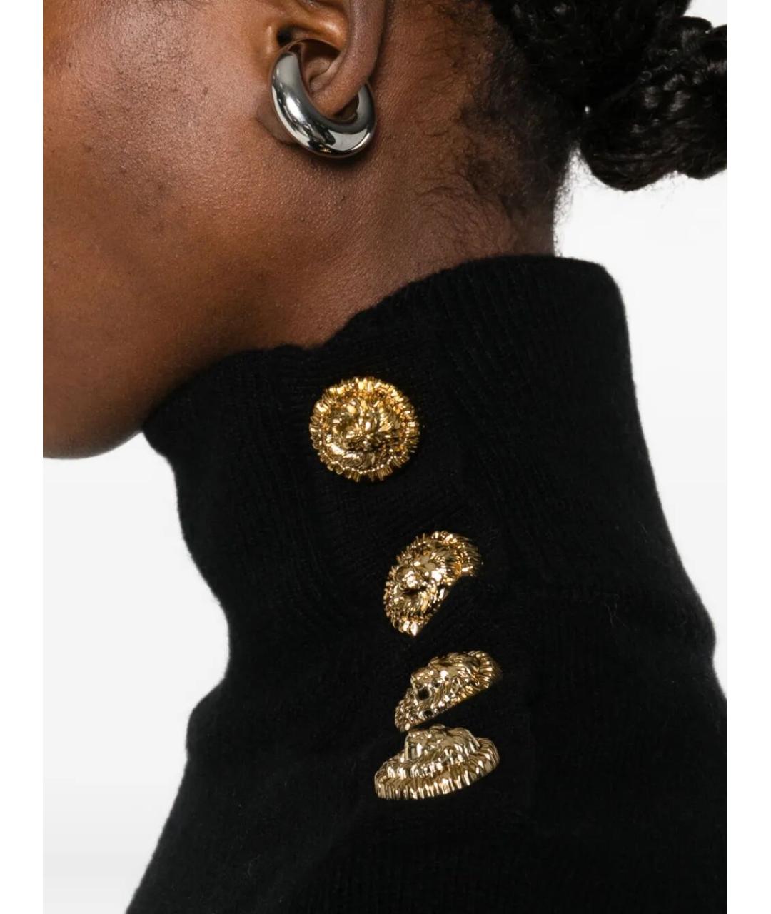 BALMAIN Черное кашемировое повседневное платье, фото 4