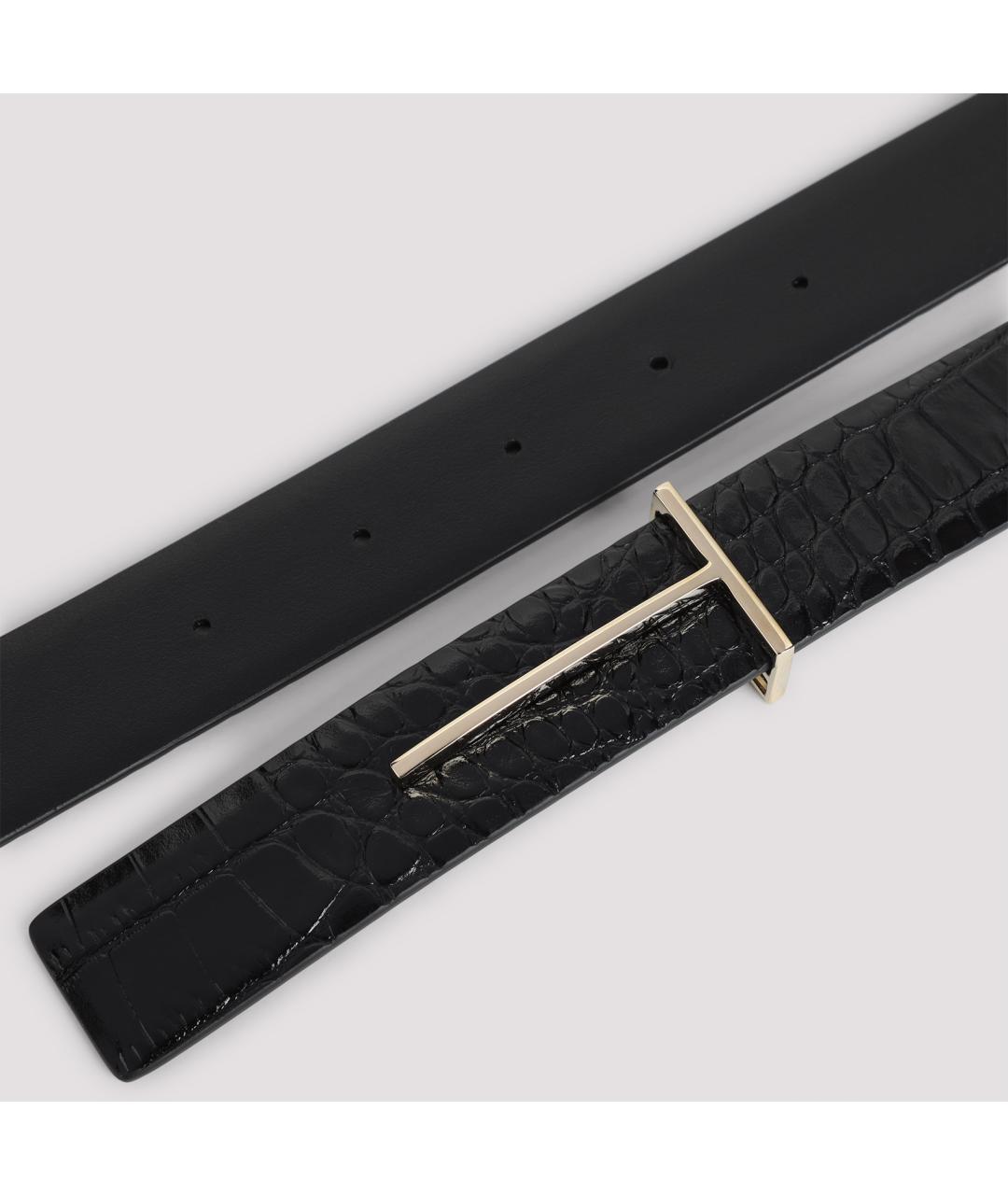 TOM FORD Черный кожаный ремень, фото 2