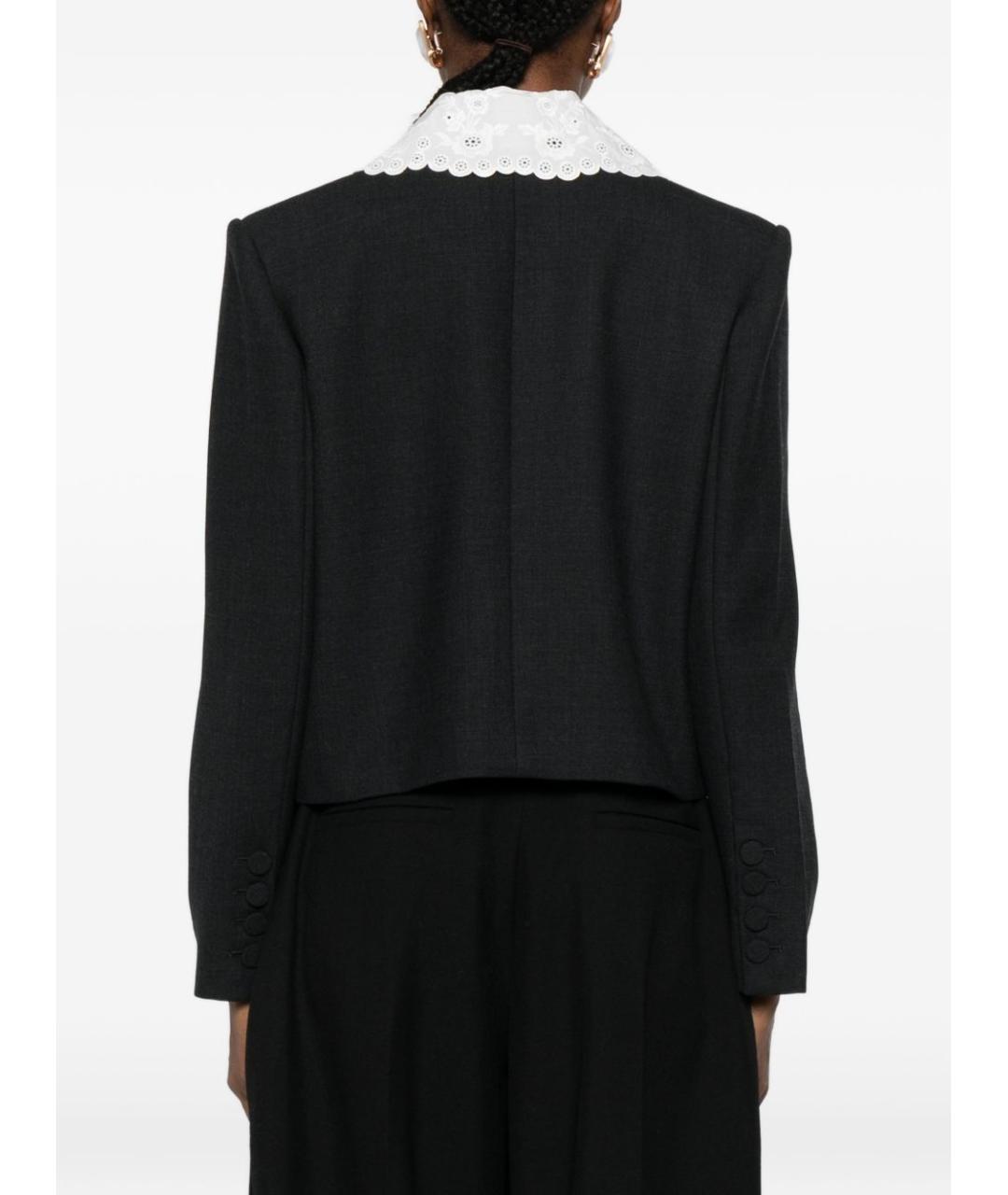 SELF-PORTRAIT Серый шерстяной жакет/пиджак, фото 5