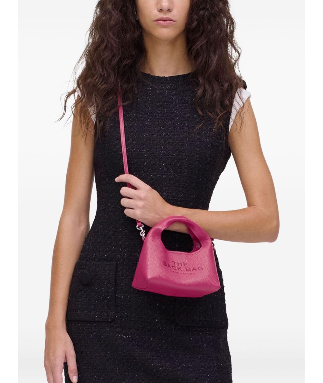 MARC JACOBS Фуксия кожаная сумка с короткими ручками, фото 2