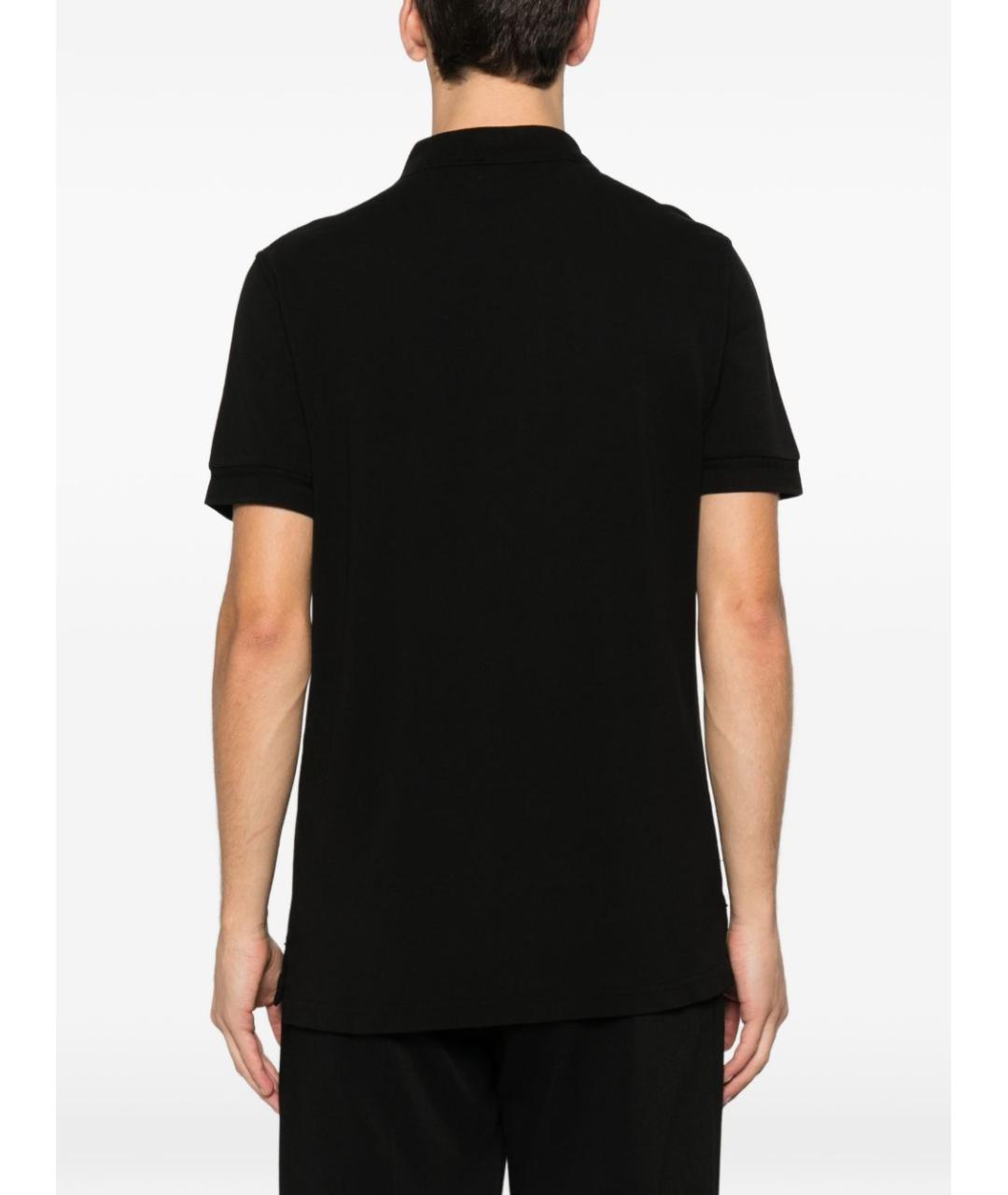 TOM FORD Черное хлопковое поло с коротким рукавом, фото 3
