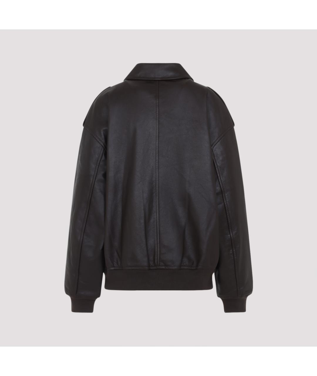 THE FRANKIE SHOP Коричневая кожаная куртка, фото 2