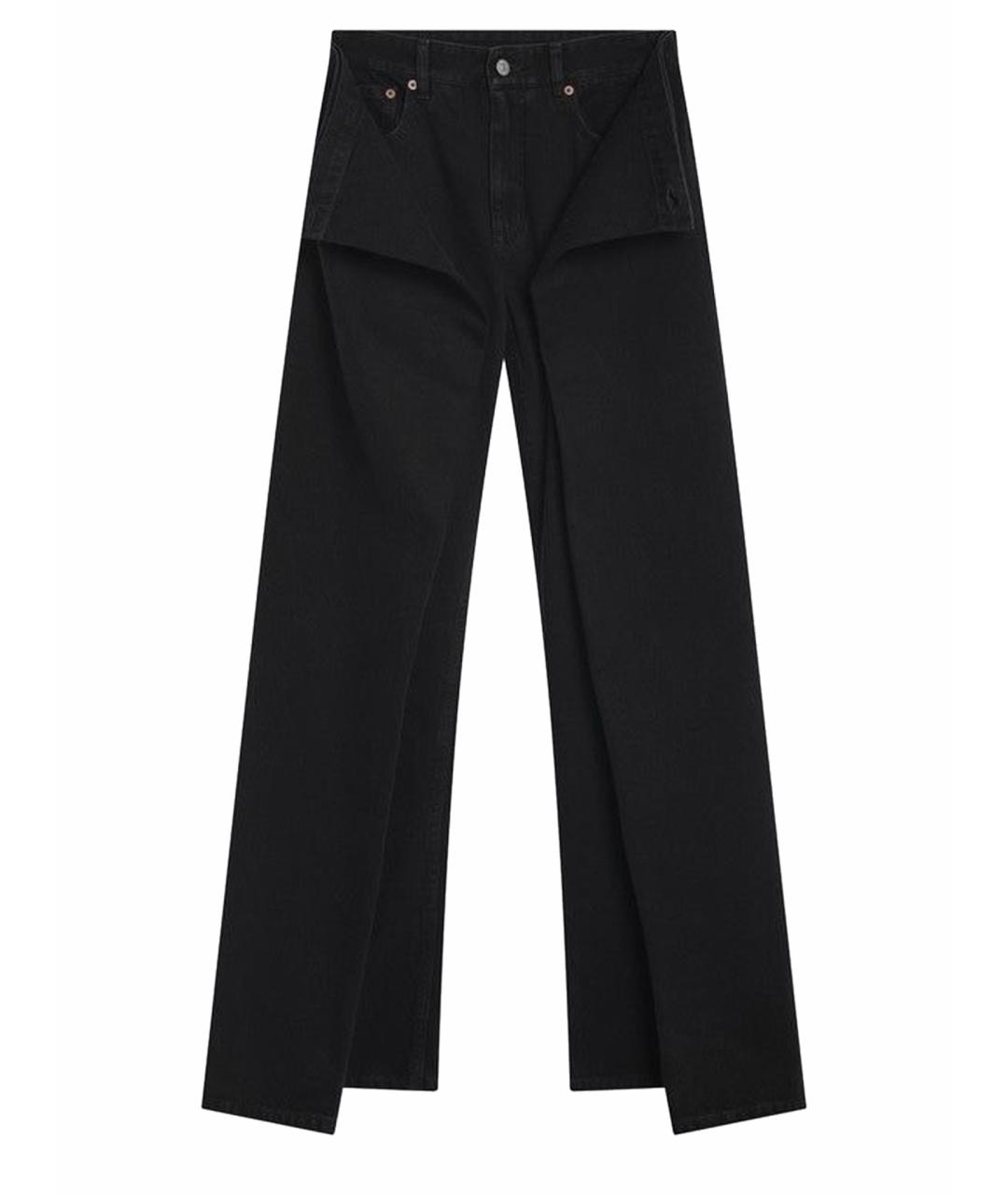 MM6 MAISON MARGIELA Черные хлопковые прямые джинсы, фото 1