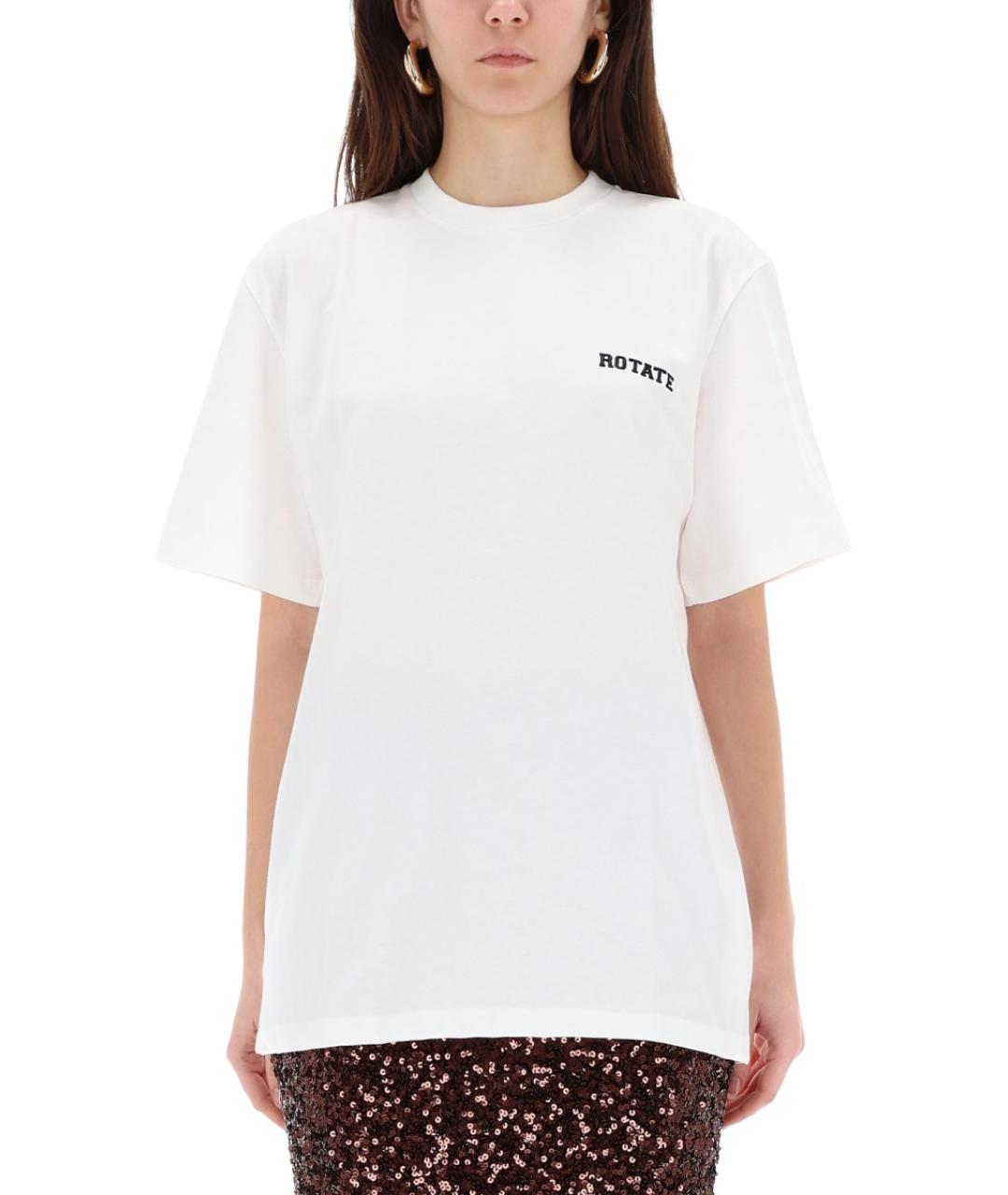 ROTATE Белая хлопковая футболка, фото 4