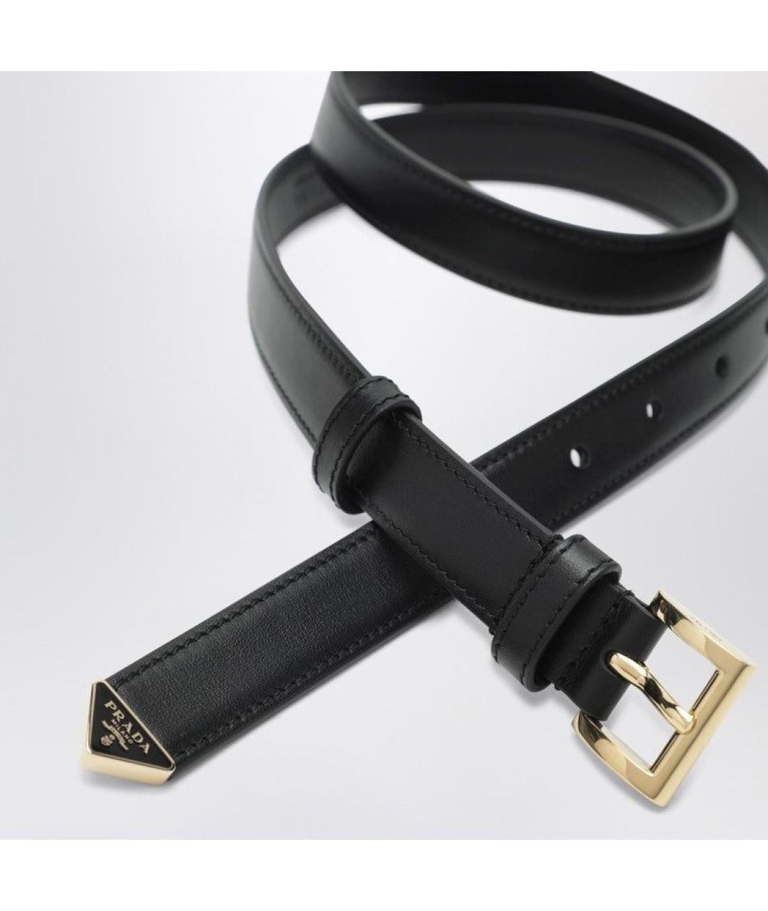 PRADA Черный кожаный ремень, фото 2
